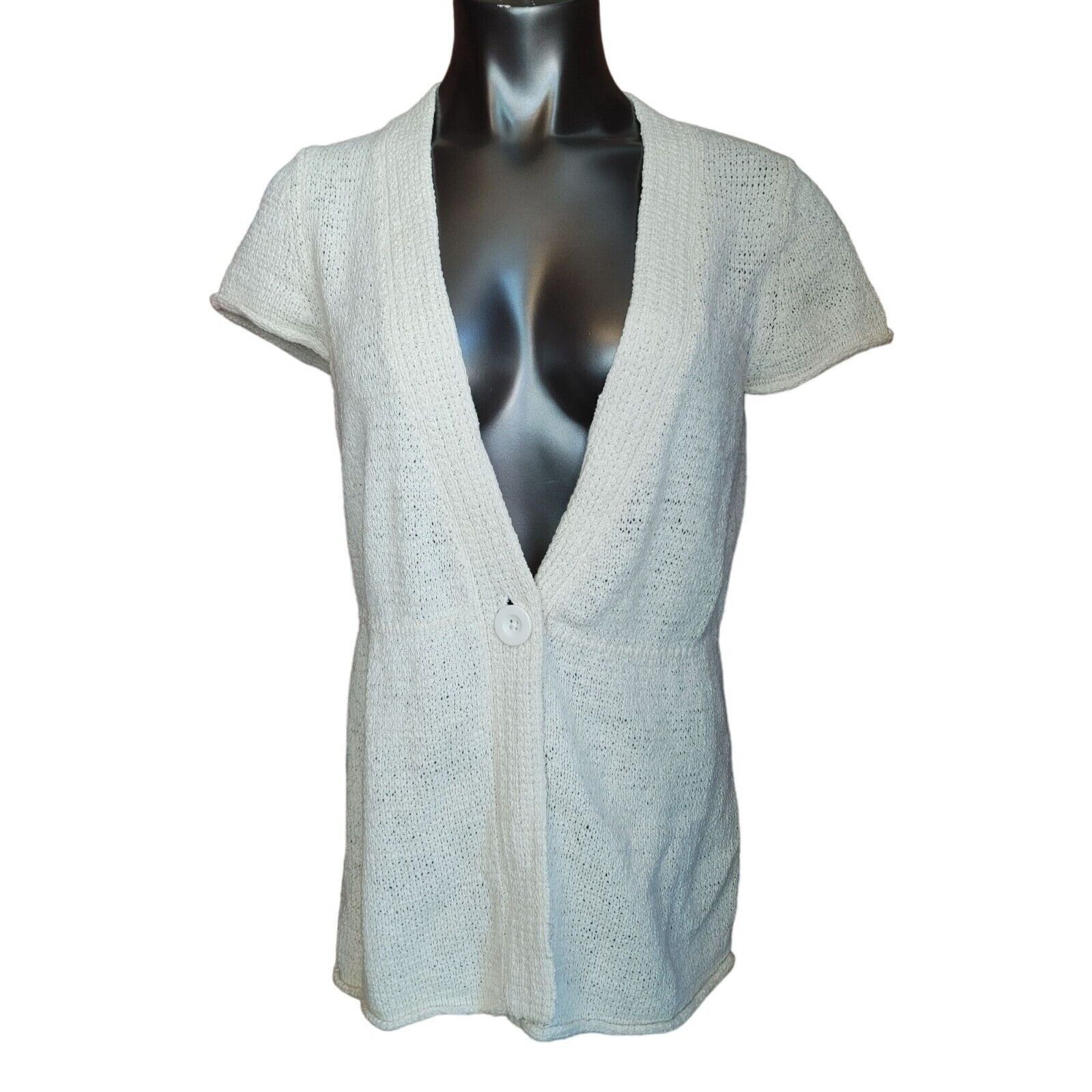 Other UNITED STATES SWEATERS Womens M Cream Knit Short Sleeve Butt Size M / US 6-8 / IT 42-44 - 1 Thumbnail