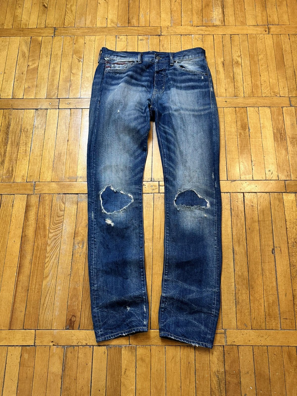 Denim & Supply Ralph Lauren 🔥 FW14 Denim Supply Ralph Lauren Distressed Denim Jeans Pant Size US 33 - 3 Thumbnail