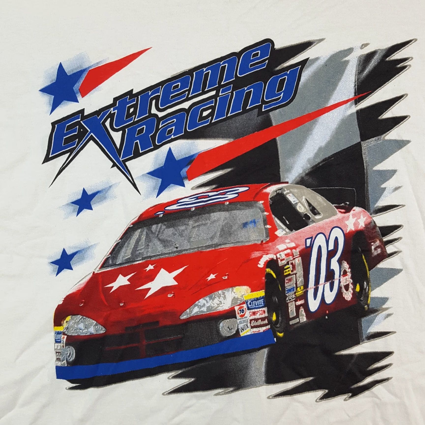 Gildan VINTAGE Extreme NASCAR Racing Race Track Tee Men's XL White T-Shirt Size US XL / EU 56 / 4 - 3 Thumbnail