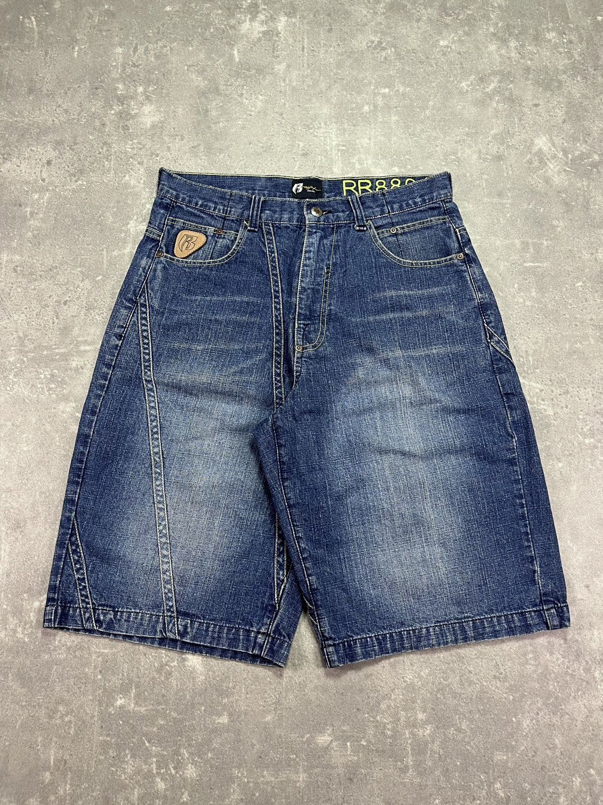 Ruff Ryders Ruff Ryders Baggy Logo Tab Denim Shorts Jorts 32 Size US 32 / EU 48 - 2 Thumbnail