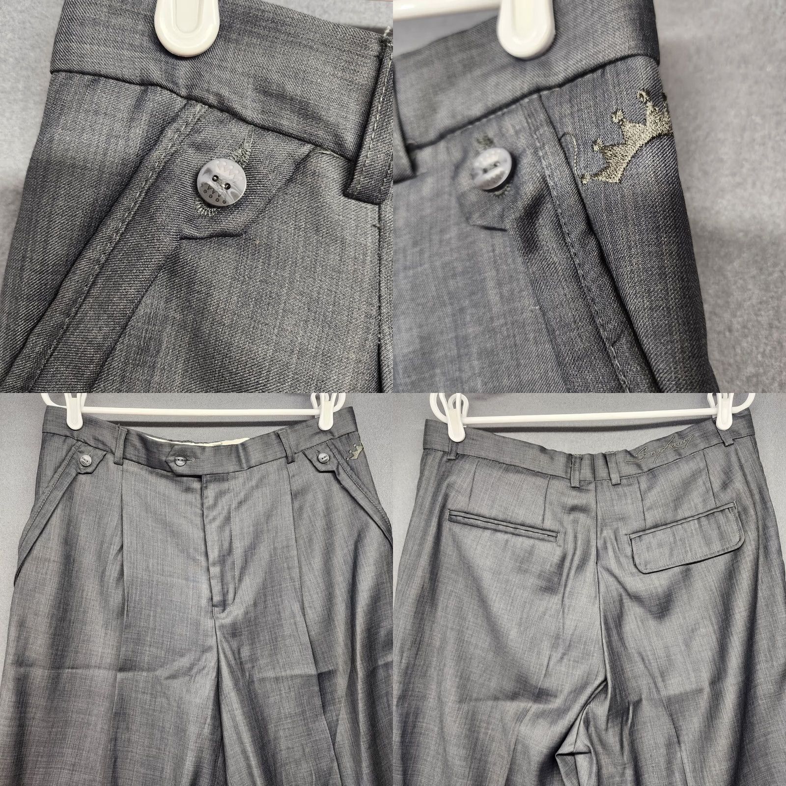 Vintage Steve Harvey Dress Pants Mens 34x28 Grey Pleated Front Tagged 36x30 Size US 34 / EU 50 - 9 Thumbnail