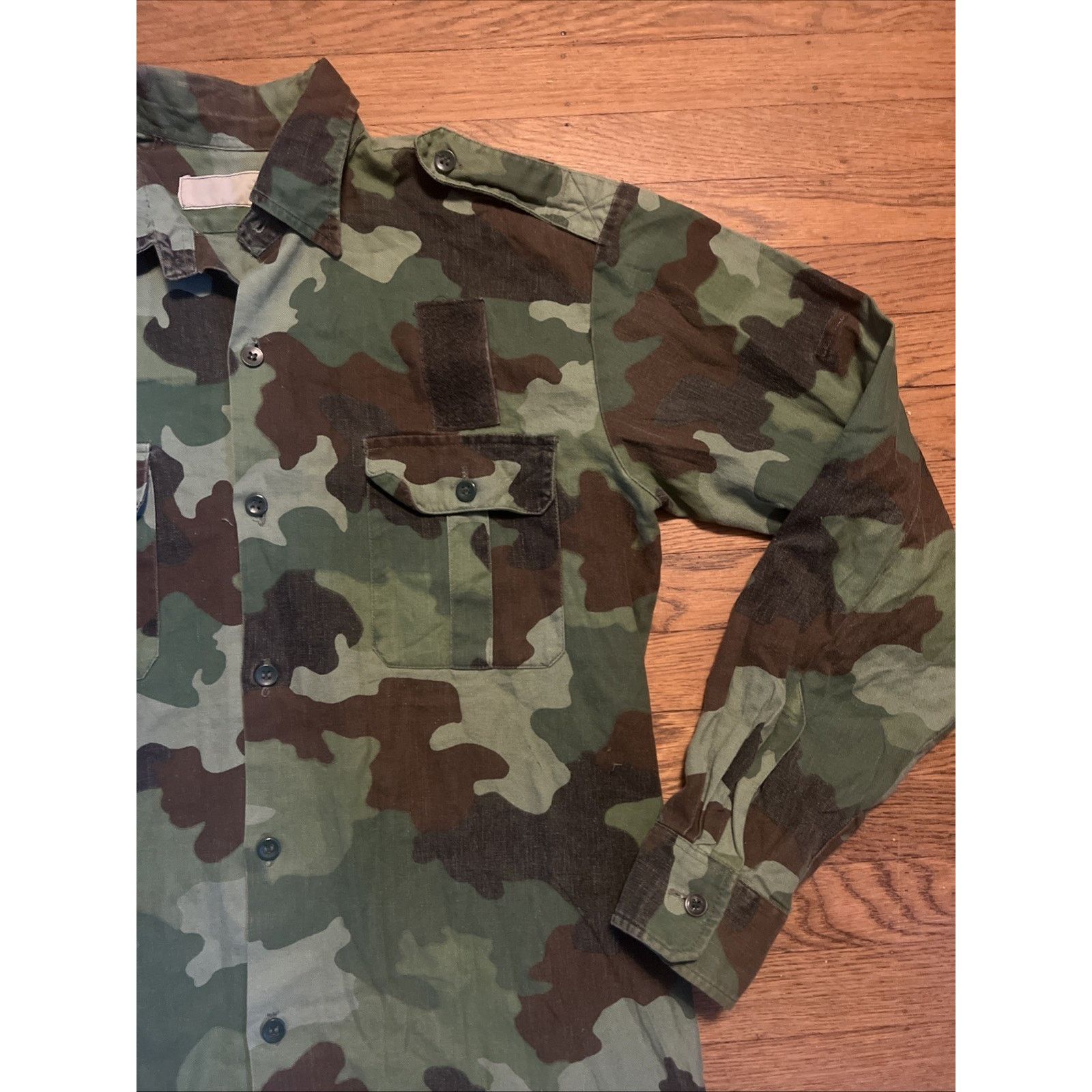 Other Serbian Army Yugoslav Army M93 Camo Shirt Vintage Large Size US L / EU 52-54 / 3 - 4 Thumbnail