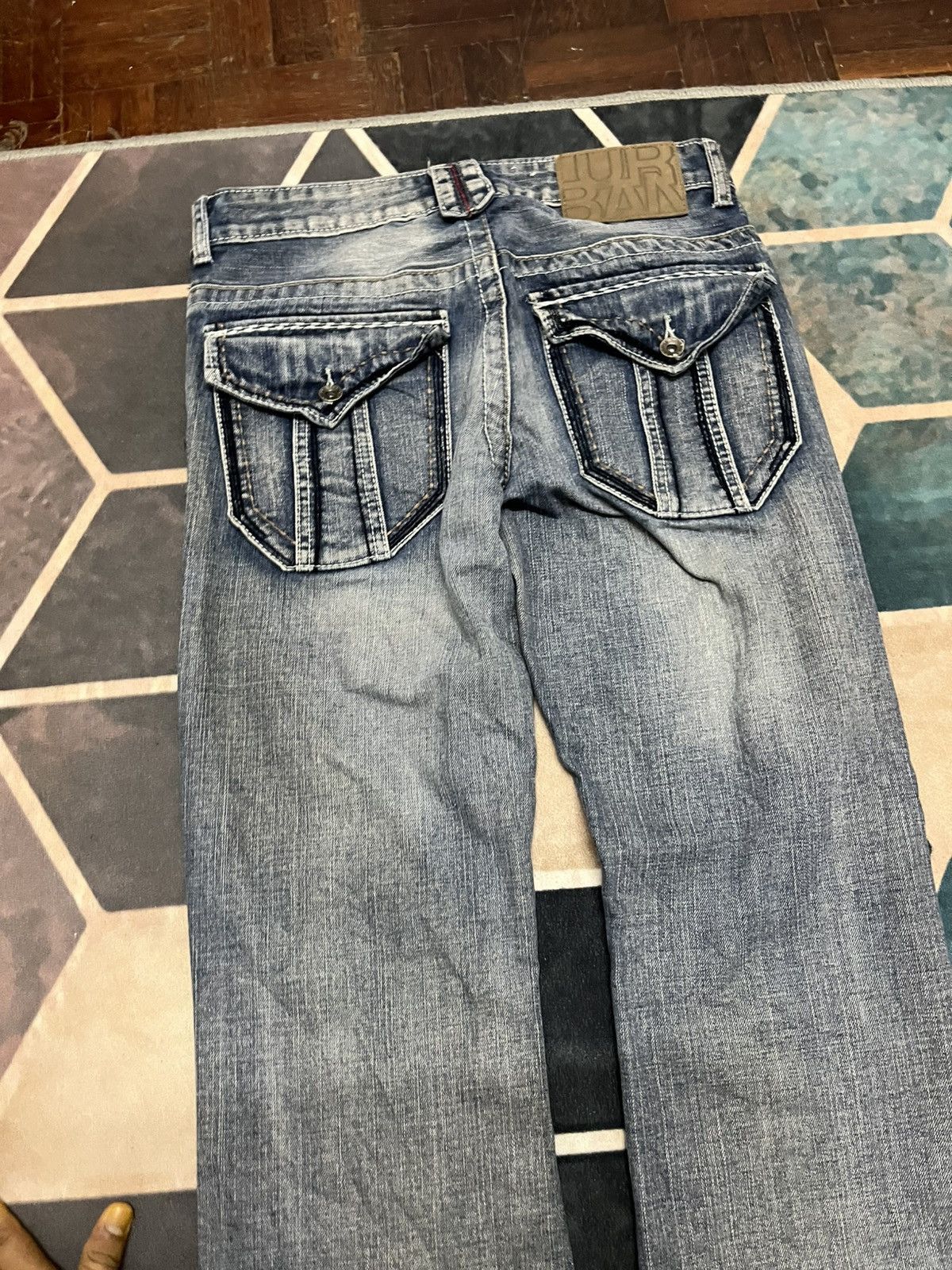 Blue Blue Japan 💥Urban Heritage FLARE Bootcut Distressed Jeans Size US 30 / EU 46 - 16 Thumbnail