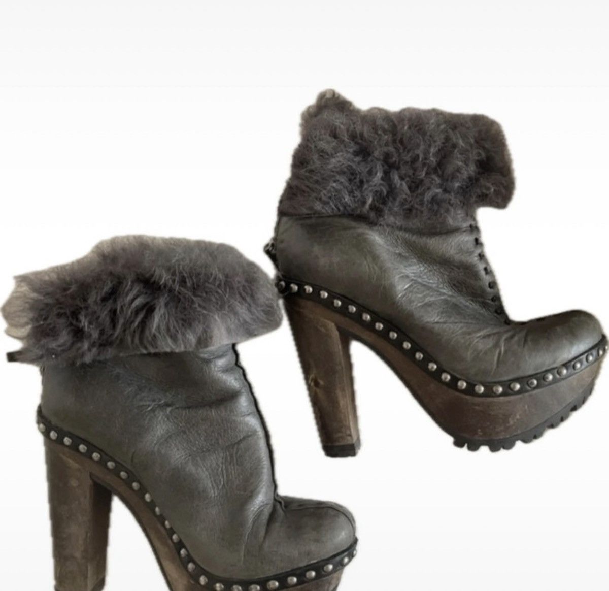 Miu Miu Miu miu fur ankle boots Size US 7.5 / IT 37.5 - 1 Thumbnail