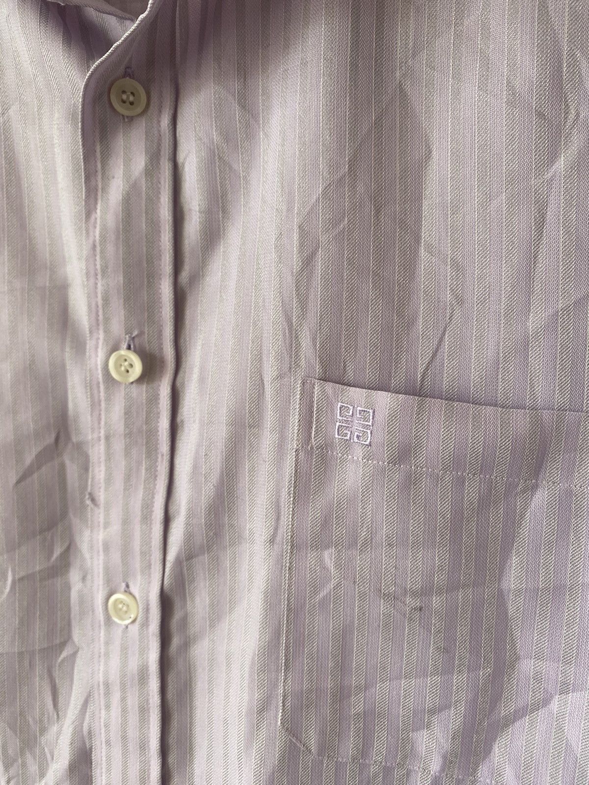Givenchy × Vintage Givenchy Button Up Shirt Purple With Logo Fits Large Size US XL / EU 56 / 4 - 2 Thumbnail