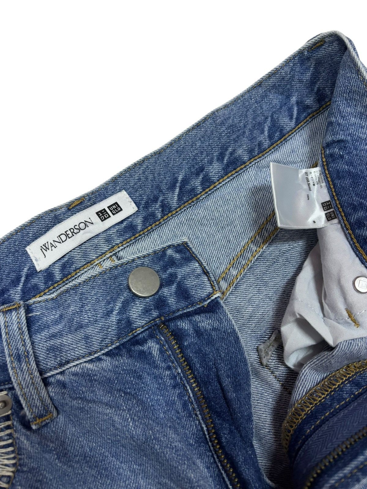 JW Anderson × Japanese Brand × Kaihara Denim Vintage J.W. Andersons X Uniqlo Blue Washed Jeans Size US 30 / EU 46 - 7 Thumbnail