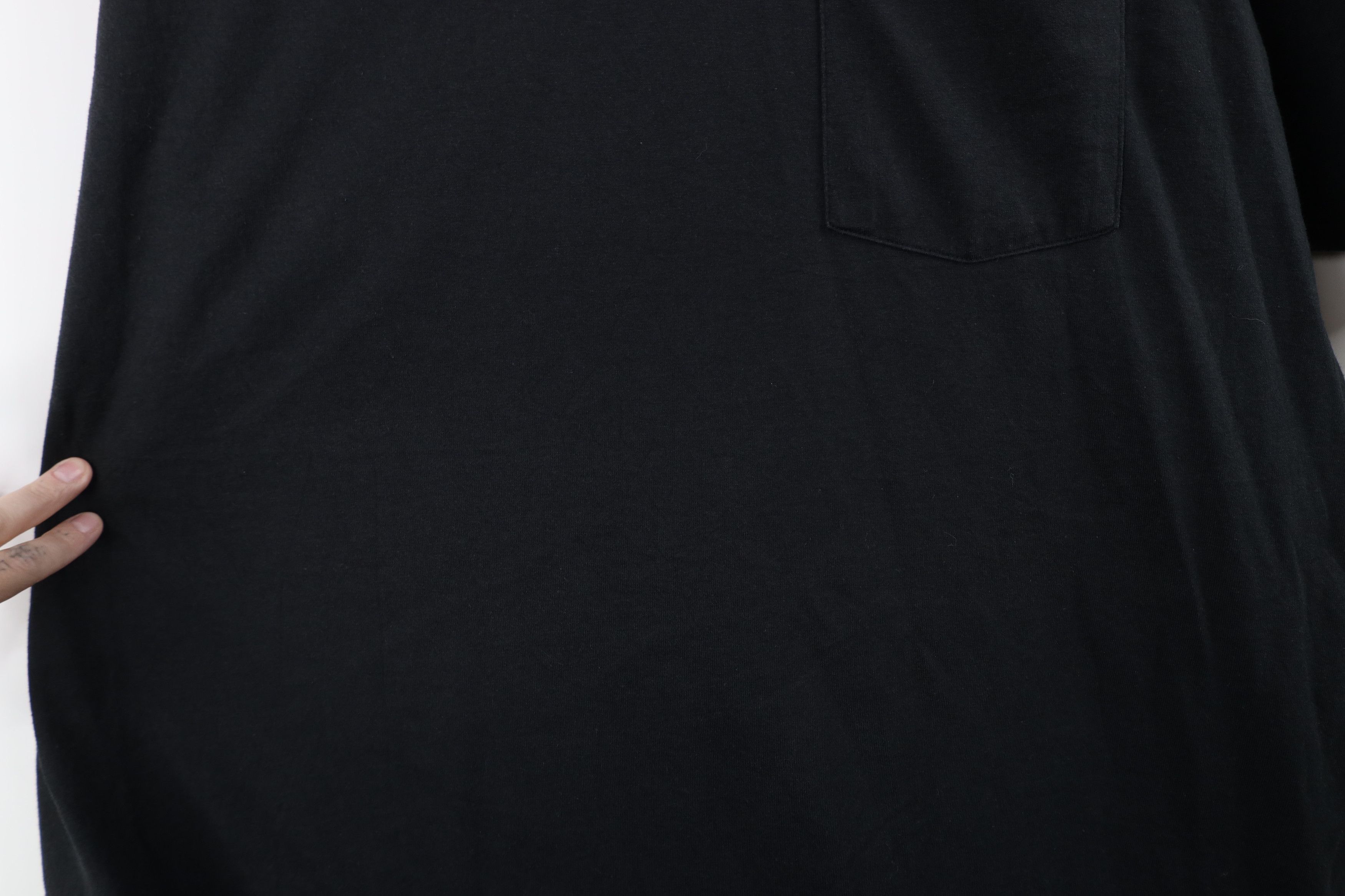 Vintage Vintage 90s Streetwear Heavyweight Pocket T-Shirt Black USA Size US XXL / EU 58 / 5 - 4 Thumbnail
