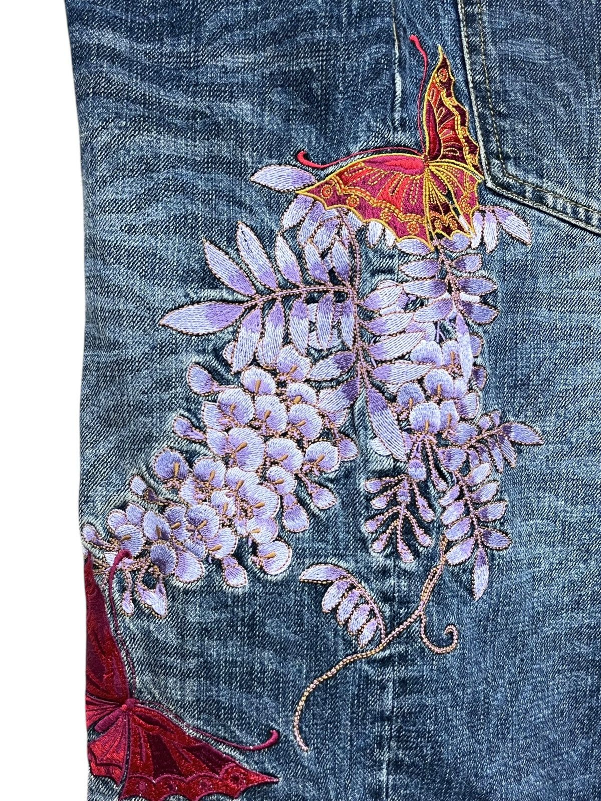 Other 🔥Vintage KARAKURI TAMASHI Butterfly Ambroidered Tattoo Wear Size US 30 / EU 46 - 8 Thumbnail