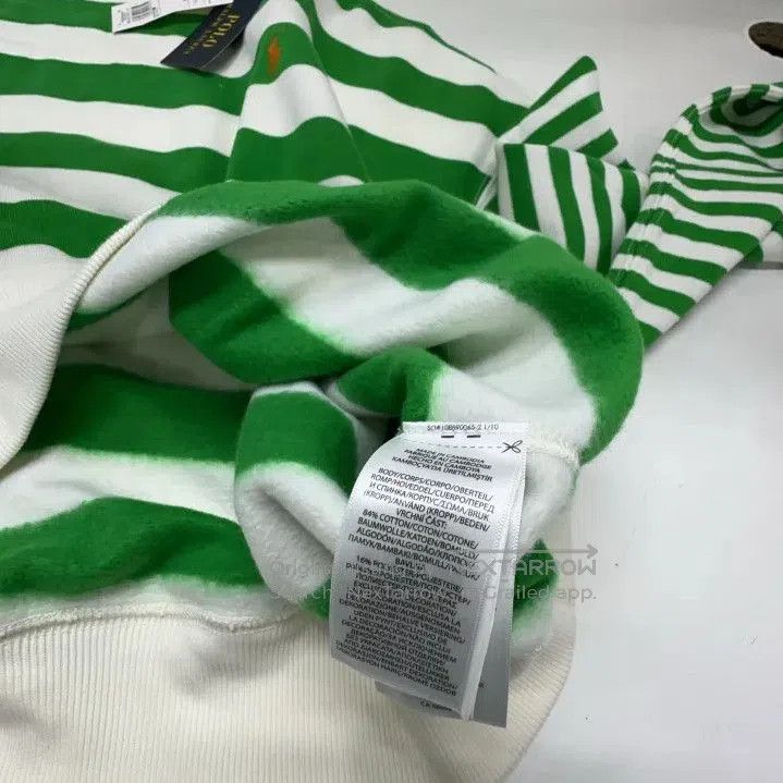 Polo Ralph Lauren Polo Ralph Lauren Unisex Green White Stripe Sweatshirt. Size US M / EU 48-50 / 2 - 4 Thumbnail