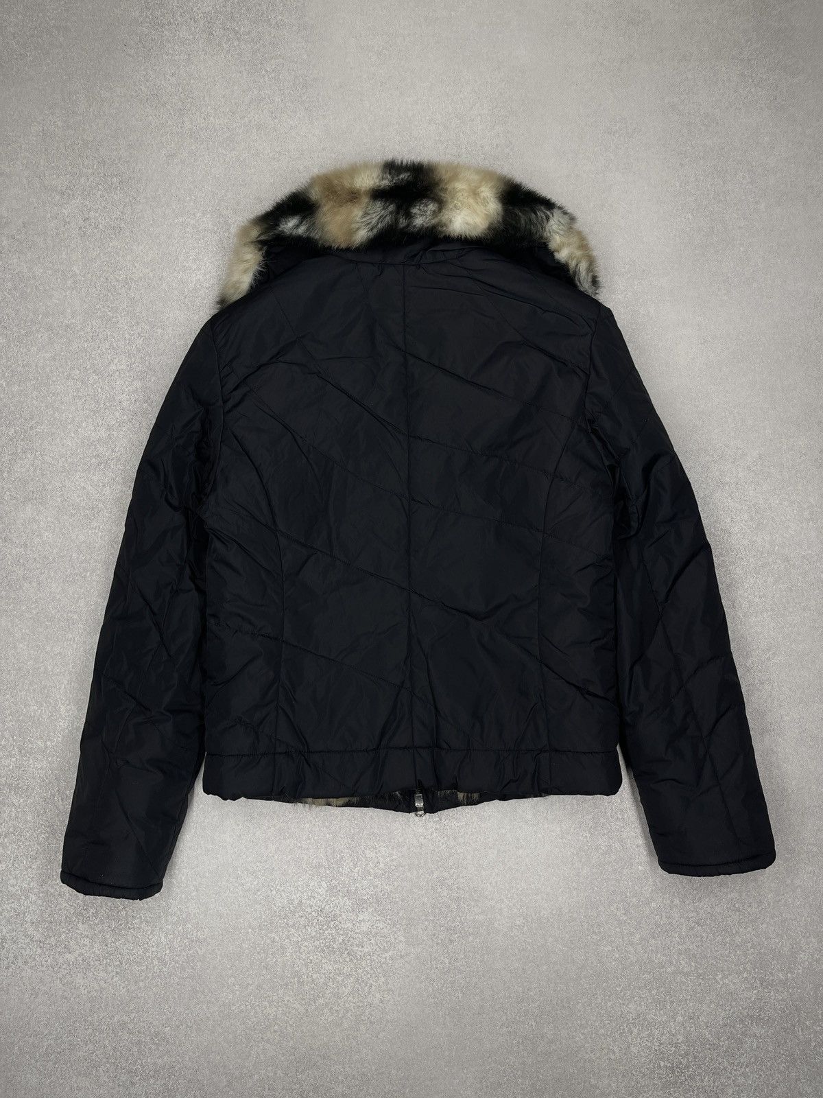 Miss Sixty Vintage Miss Sixty Y2K Black Puffer Jacket Faux Fur Size M / US 6-8 / IT 42-44 - 8 Thumbnail
