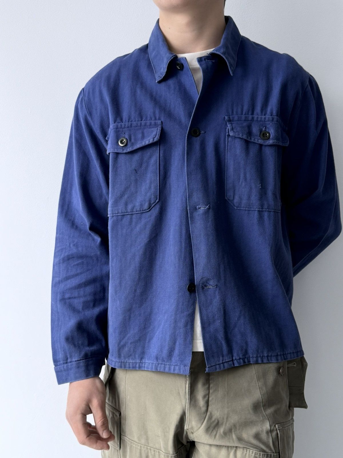 Vintage 70s French Work Sanfor Chore Jacket