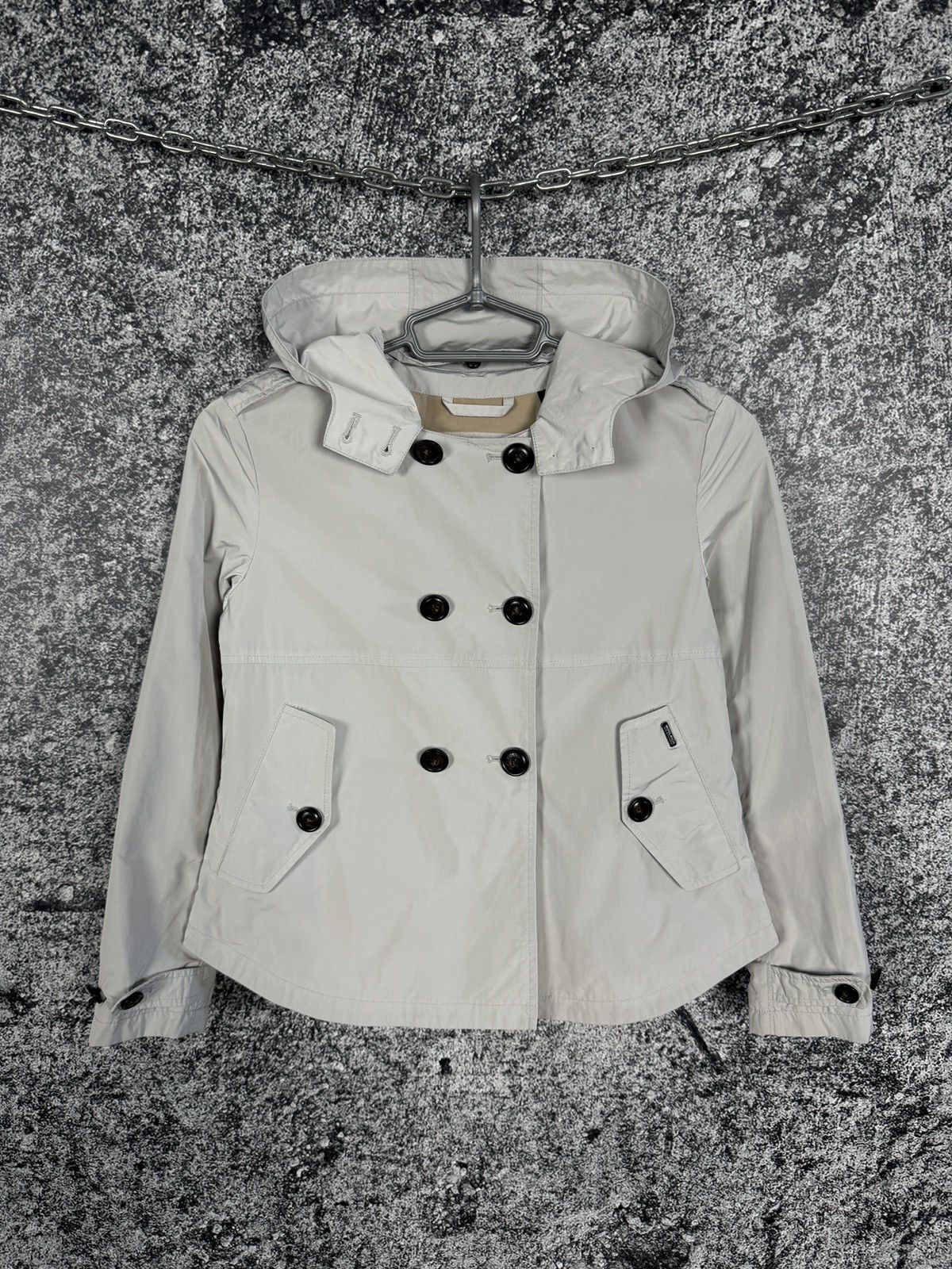 Woolrich Woolen Mills Woolrich John Rich & Bros Short Trench Jacket Buttons Sz 10 Size M / US 6-8 / IT 42-44 - 1 Thumbnail