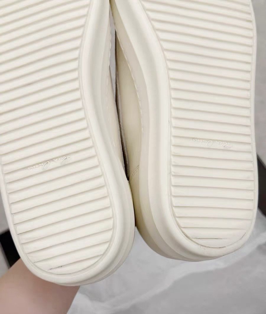 Rick Owens Rick Owens Mainline Milk White Low Top Leather Sneakers Size US 10 / EU 43 - 8 Thumbnail