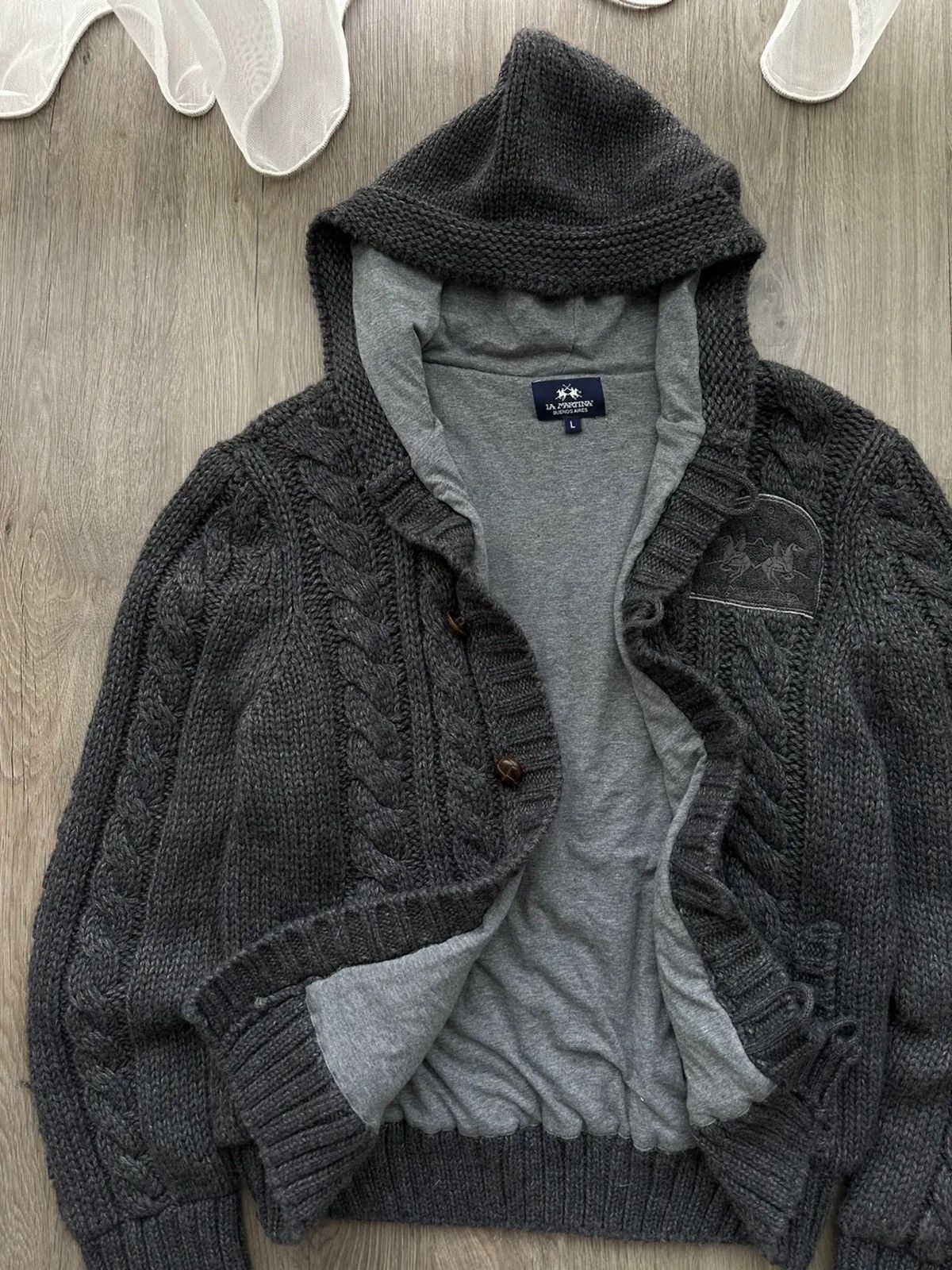 Vintage PRL La Martina Sweater Grey Polo Ralph Lauren