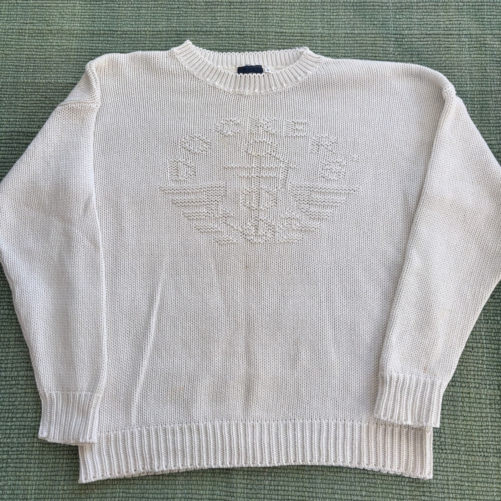Dockers × Vintage Vintage Dockers white cotton knit boat anchor sweatshirt Size US L / EU 52-54 / 3 - 1 Thumbnail