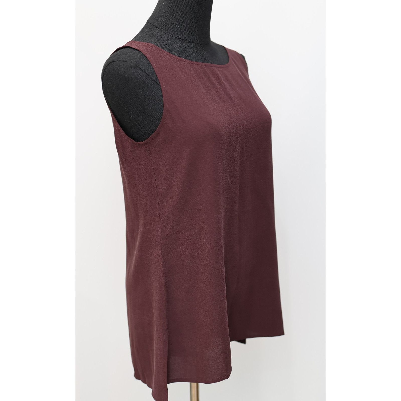 Eileen Fisher EILEEN FISHER Silk Crepe Ballet Neck Tunic Tank Top Sz PP Size XS / US 0-2 / IT 36-38 - 3 Thumbnail