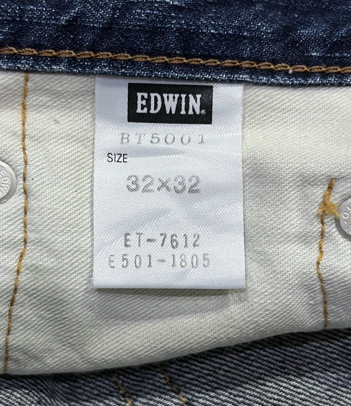 Edwin Vintage 503 FLARE Blue Trip Japan Denim Rare Harajuku Grunge Size US 32 / EU 48 - 10 Thumbnail