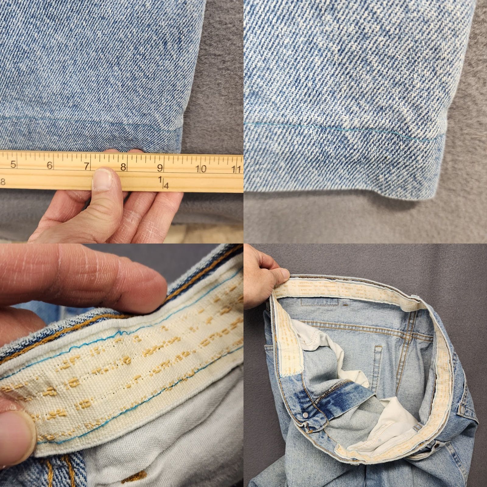 Vintage VINTAGE Sheplers Jeans Men 36x31 Light Wash Blue Bootcut Western Distressed READ Size US 36 / EU 52 - 8 Thumbnail