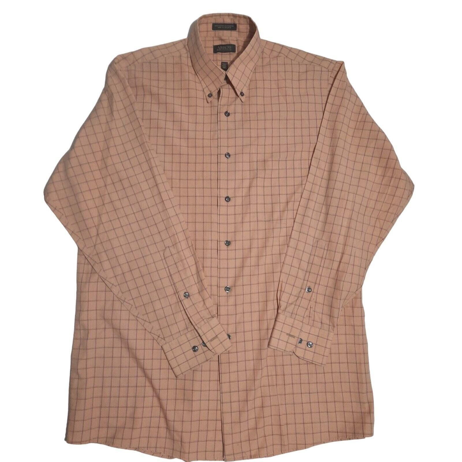 Arrow Arrow Fitted Wrinkle Free Dress Shirt Gray Stripe | Grailed
