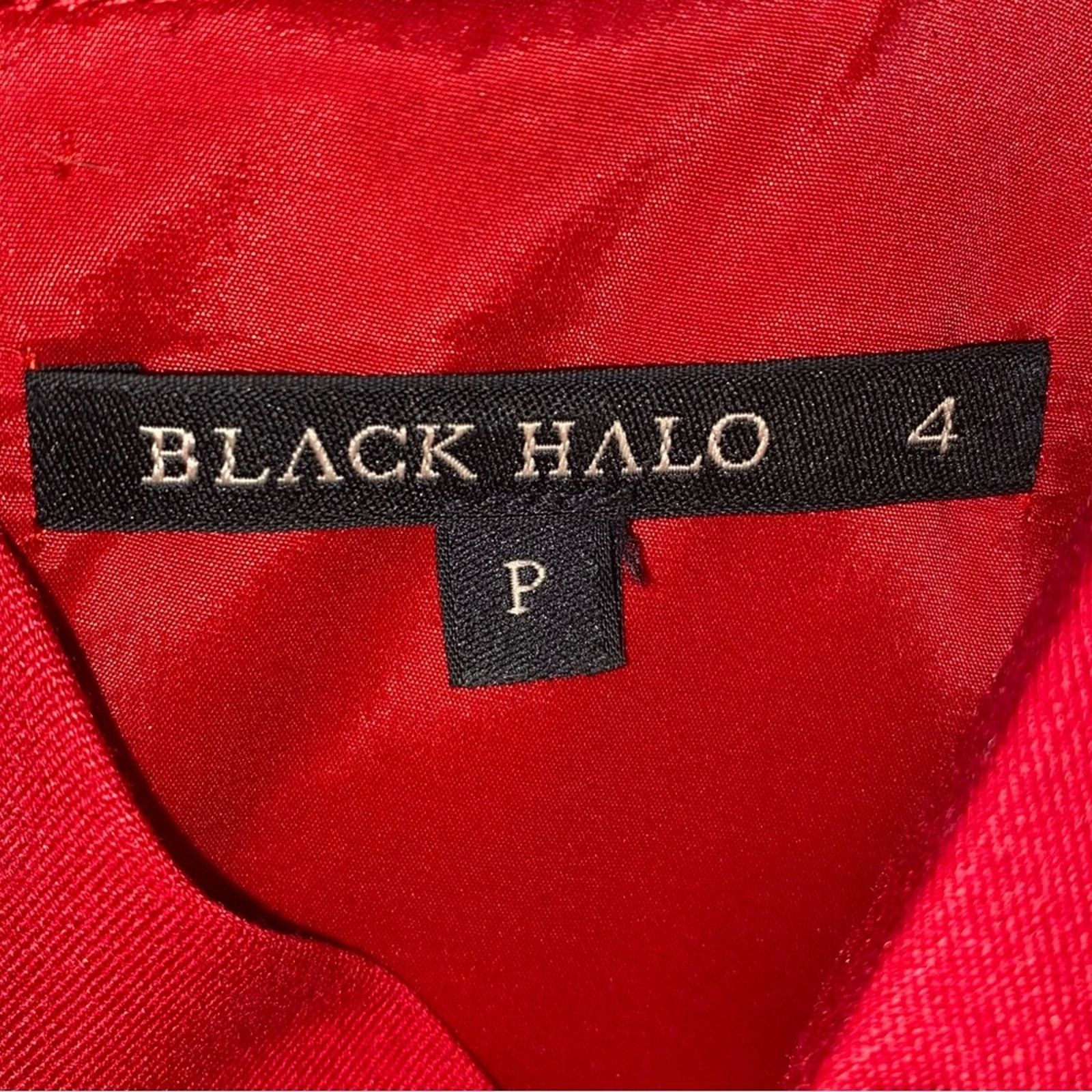Black Halo BLACK HALO Jackie O Red Belted Wide Leg Jumpsuit Size 4 P Size 27" / US 4 / IT 40 - 3 Thumbnail