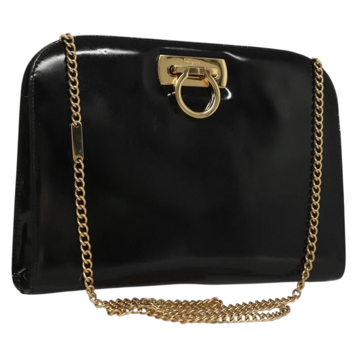 Salvatore Ferragamo Salvatore Ferragamo Gancini Patent Leather Size ONE SIZE - 1 Thumbnail