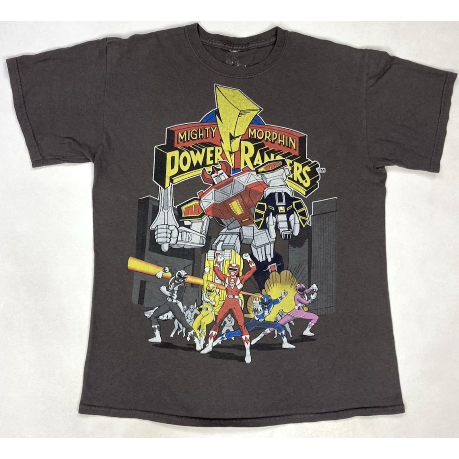 Vintage Power Rangers Graphic T-shirt Men Medium Gray Short Sleeve TV Show Shirt Size US M / EU 48-50 / 2 - 2 Thumbnail