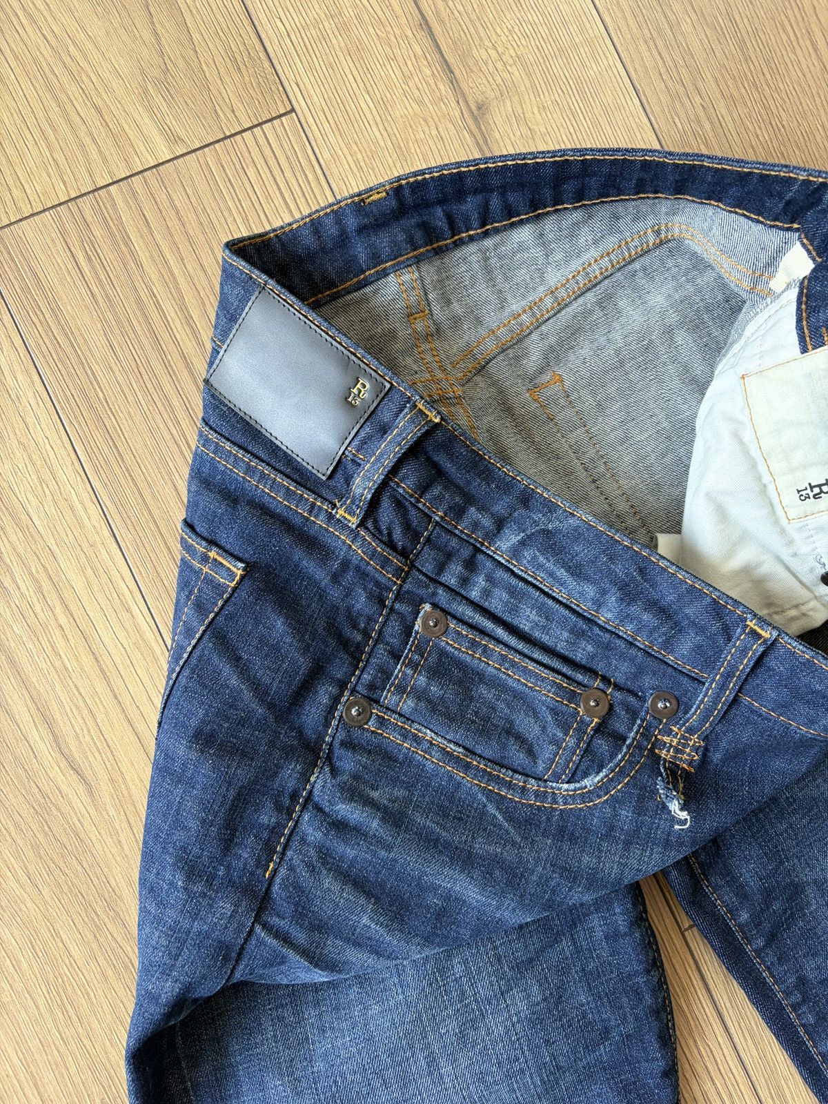 R13 R13 Boy Straight Howell Jeans Size 29" - 13 Thumbnail