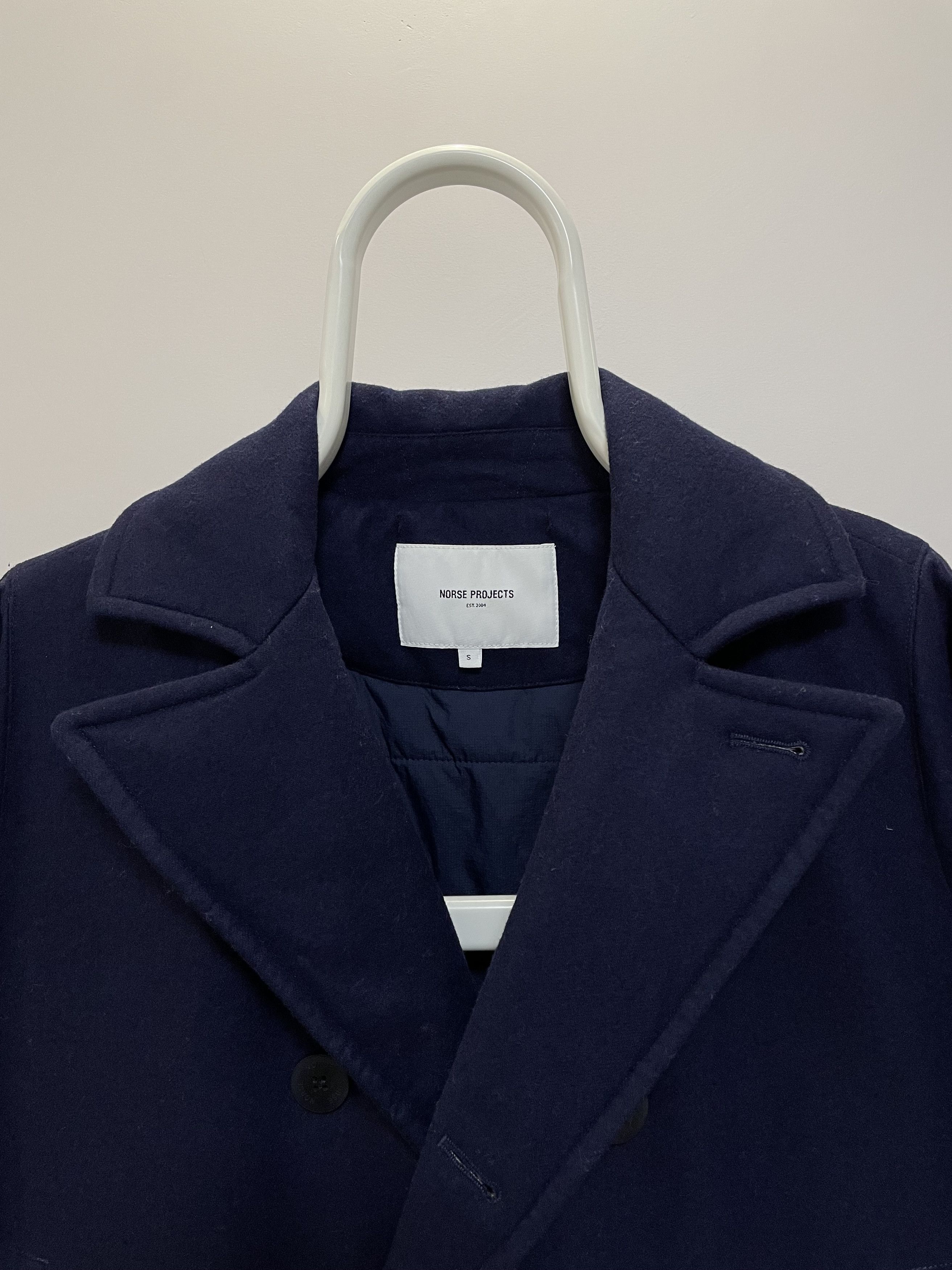 Norse Projects NORSE PROJECTS Birk Wool Pea Coat Jacket Dark Navy Men's Size US S / EU 44-46 / 1 - 11 Thumbnail