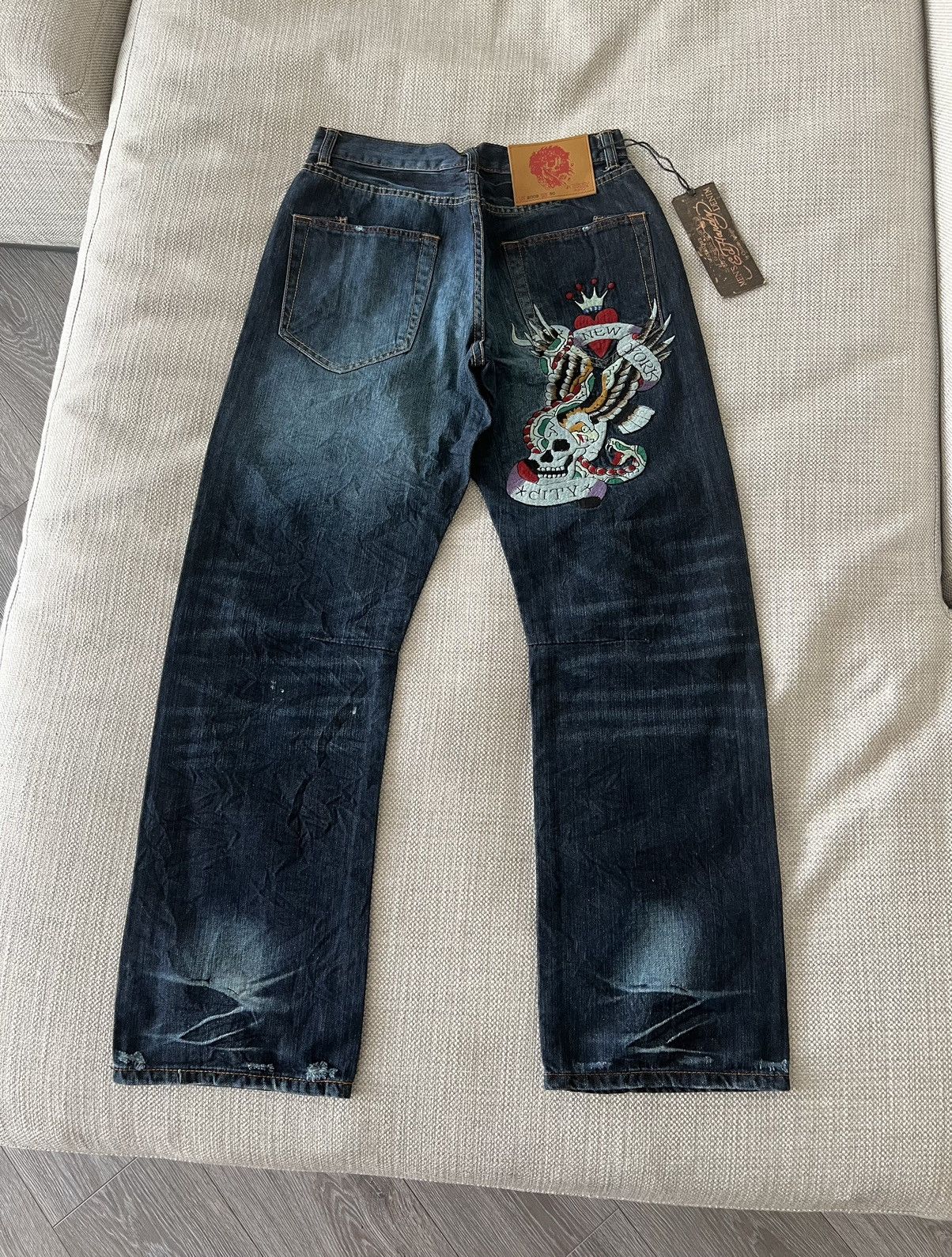 image of Vintage Ed Hardy Jeans By Christian Audigier Denim Pants Y2K, Men's (Size 30)