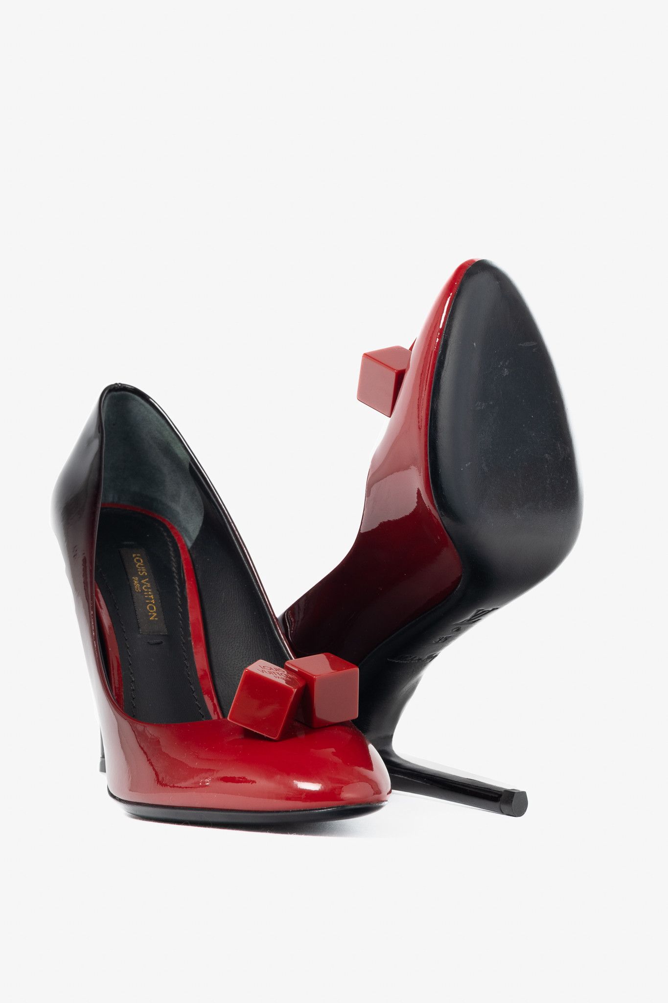 Louis Vuitton Louis Vuitton Gossip Ombre Patent Leather Cube Heels Size US 4.5 / IT 34.5 - 4 Thumbnail