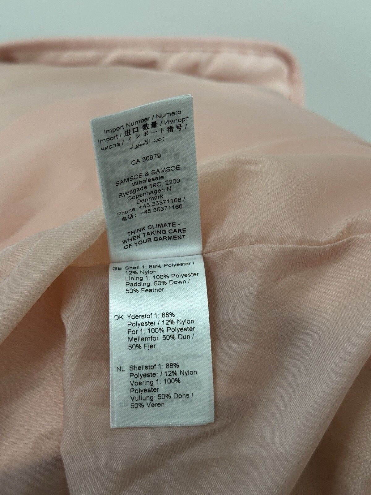 Samsoe Samsoe DDP Samsoe Samsoe Womens Puffer Dean Jacket Pink Size S / US 4 / IT 40 - 15 Thumbnail