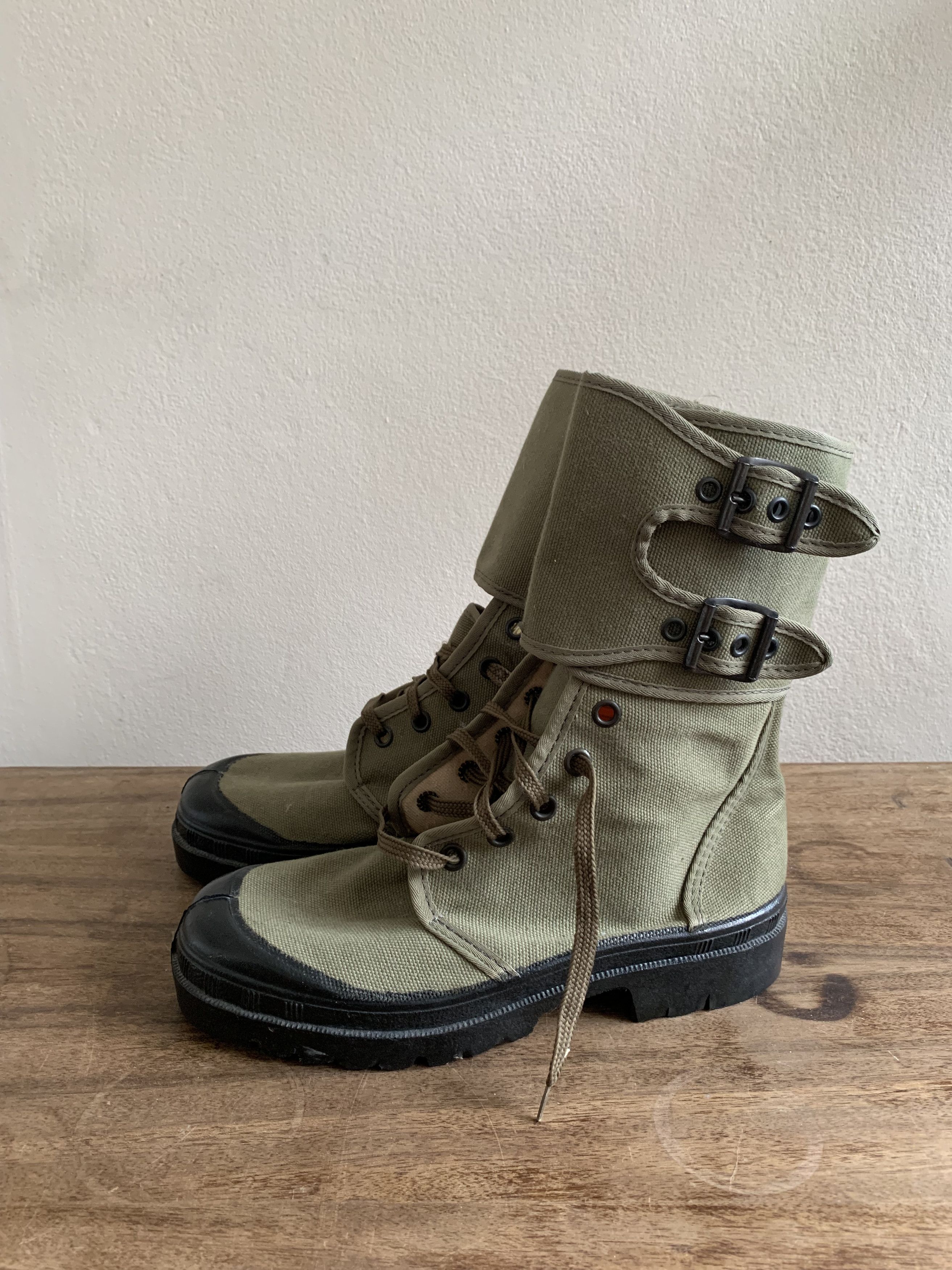 Vintage Wissart French Military Canvas Jungle Boots Size US 7.5 / EU 40-41 - 3 Thumbnail