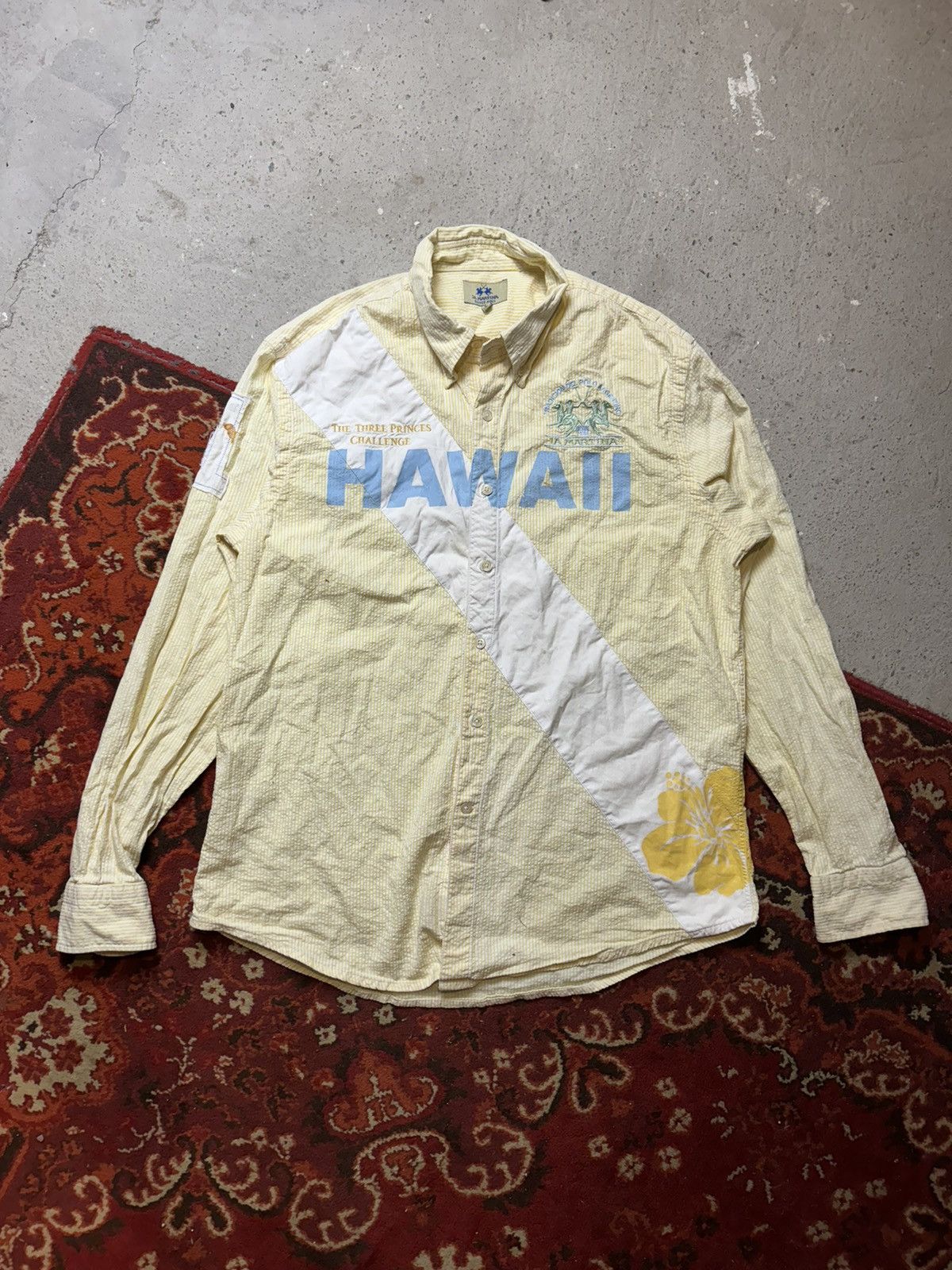 La Martina × Vintage Vintage Y2K La Martina Hawaii Beach Embroidered Logo shirt Size US L / EU 52-54 / 3 - 1 Thumbnail