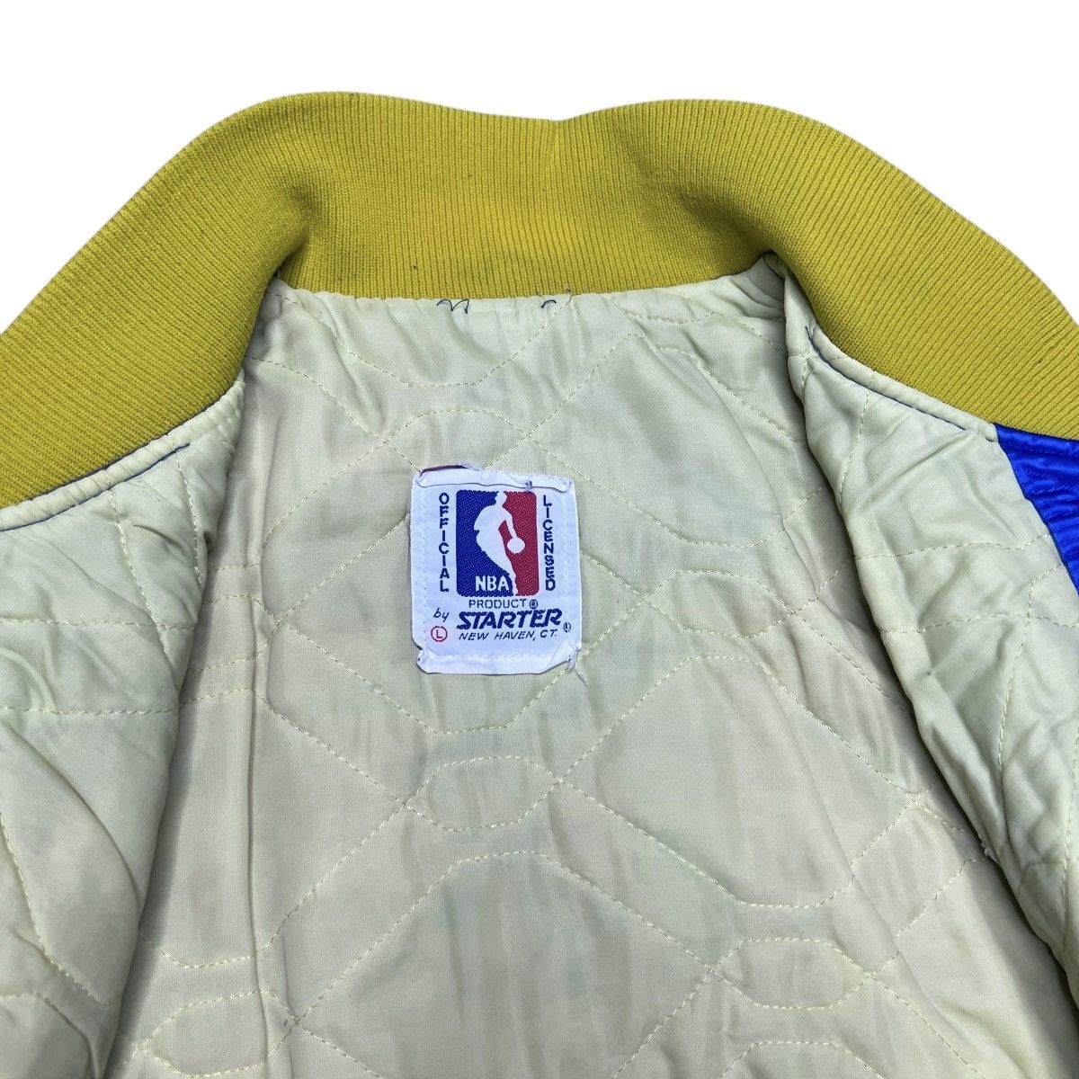 Starter 1980s NBA Golden State Warriors Starter Satin Bomber Jacket Size US L / EU 52-54 / 3 - 3 Thumbnail