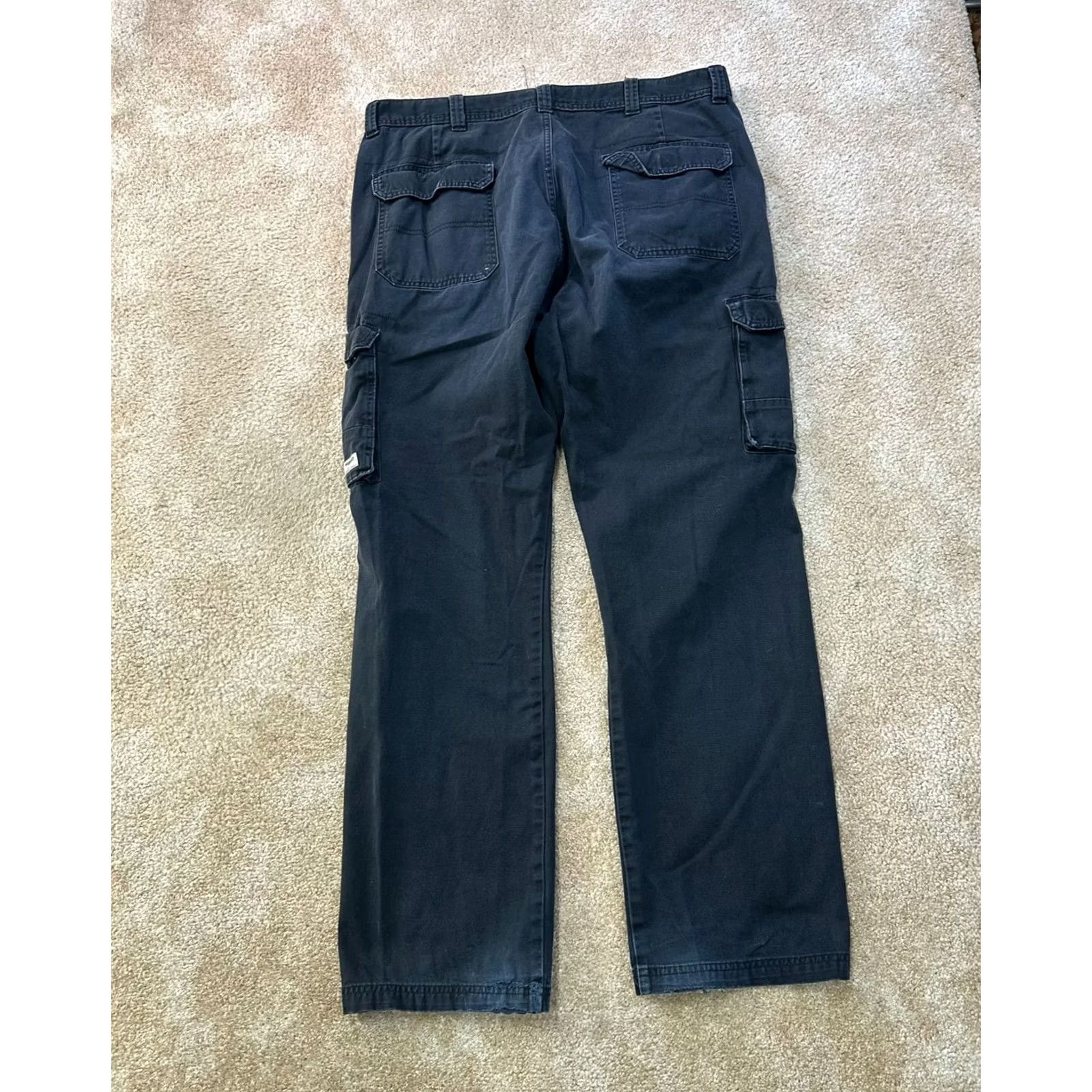 Wrangler Wrangler Pants Cargo 38x34 Men's Black Relaxed Fit 5-Pocket Straight Front Denim Cotton Blend Baggy Size US 38 / EU 54 - 6 Thumbnail