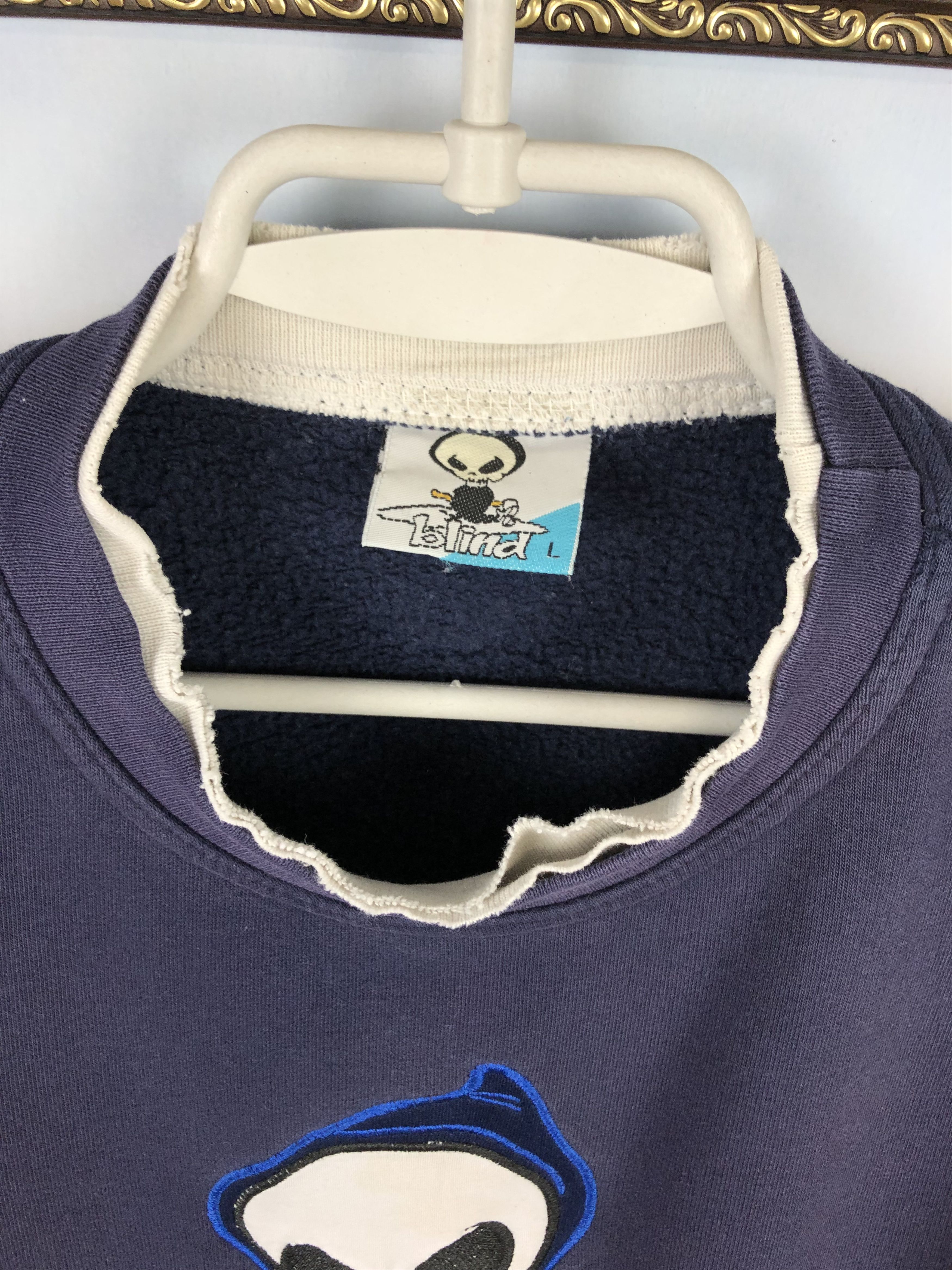 Vintage Vintage 90's Blind Skateboard Black Sweatshirt Rare Size US M / EU 48-50 / 2 - 11 Thumbnail