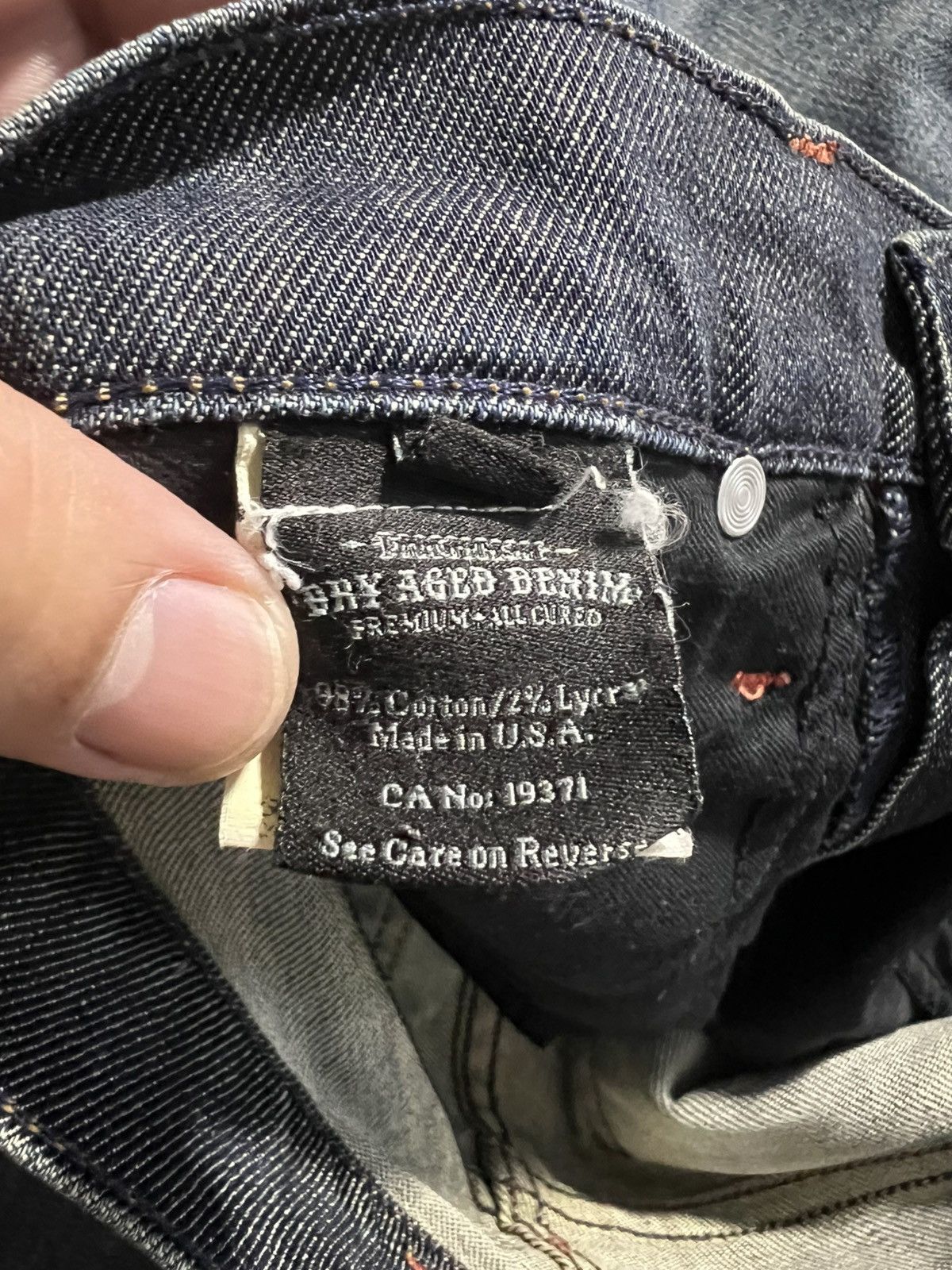 Japanese Brand × Vintage 💥Flare💥Vintage 90’s Style Dry Age Washed Jeans Size US 29 - 14 Thumbnail