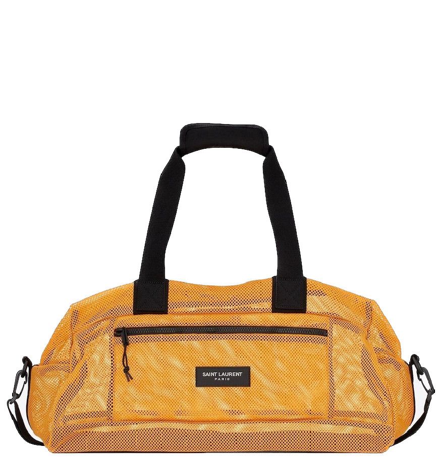 Saint Laurent Paris o1bcso1str1225 Size: OS/Slp Duffle In Mesh in Yellow Size ONE SIZE - 2 Thumbnail