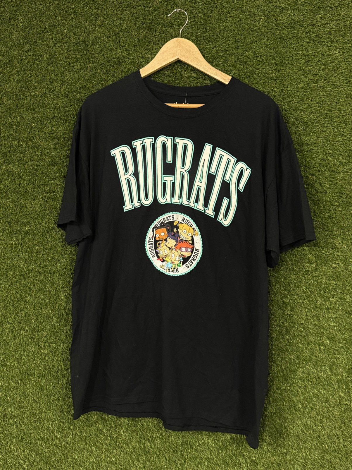 Nickelodeon Rugrats Puff Print College Arc Logo Cartoon Tee Shirt XL Size US XL / EU 56 / 4 - 1 Thumbnail