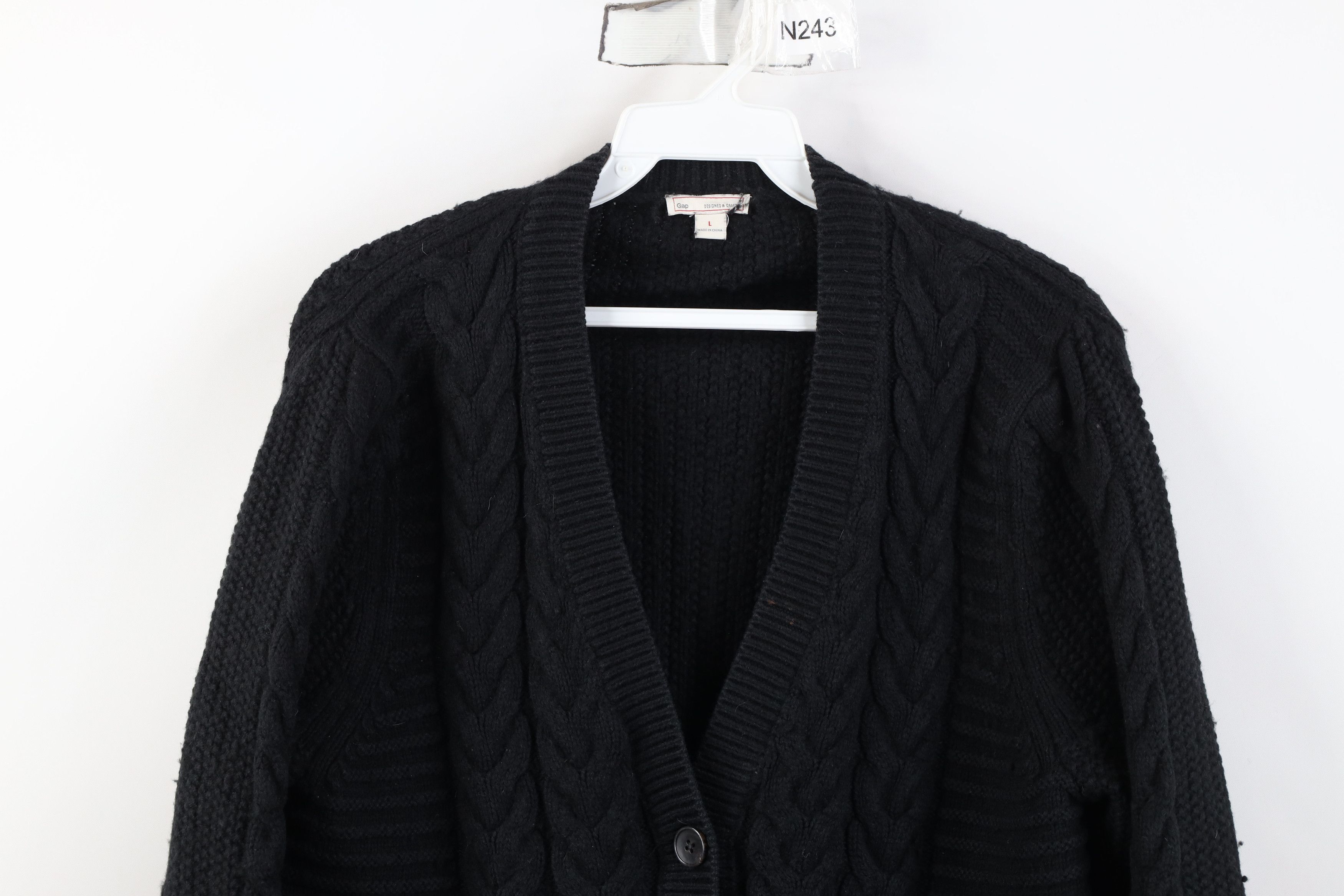 Gap Vintage Y2K Gap Wool Blend Chunky Fisherman Cardigan Sweater Size L / US 10 / IT 46 - 2 Thumbnail