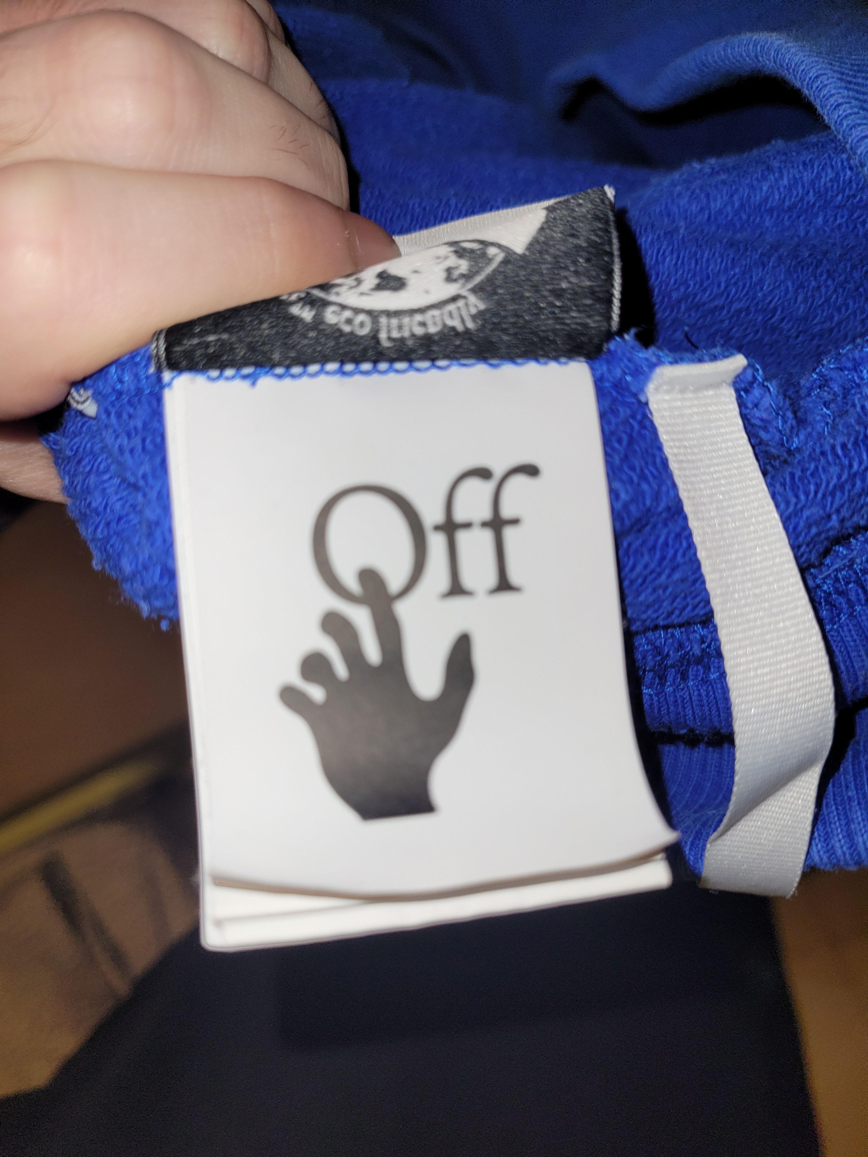 Off-White Diag Hoodie Blue/White Size US S / EU 44-46 / 1 - 4 Thumbnail
