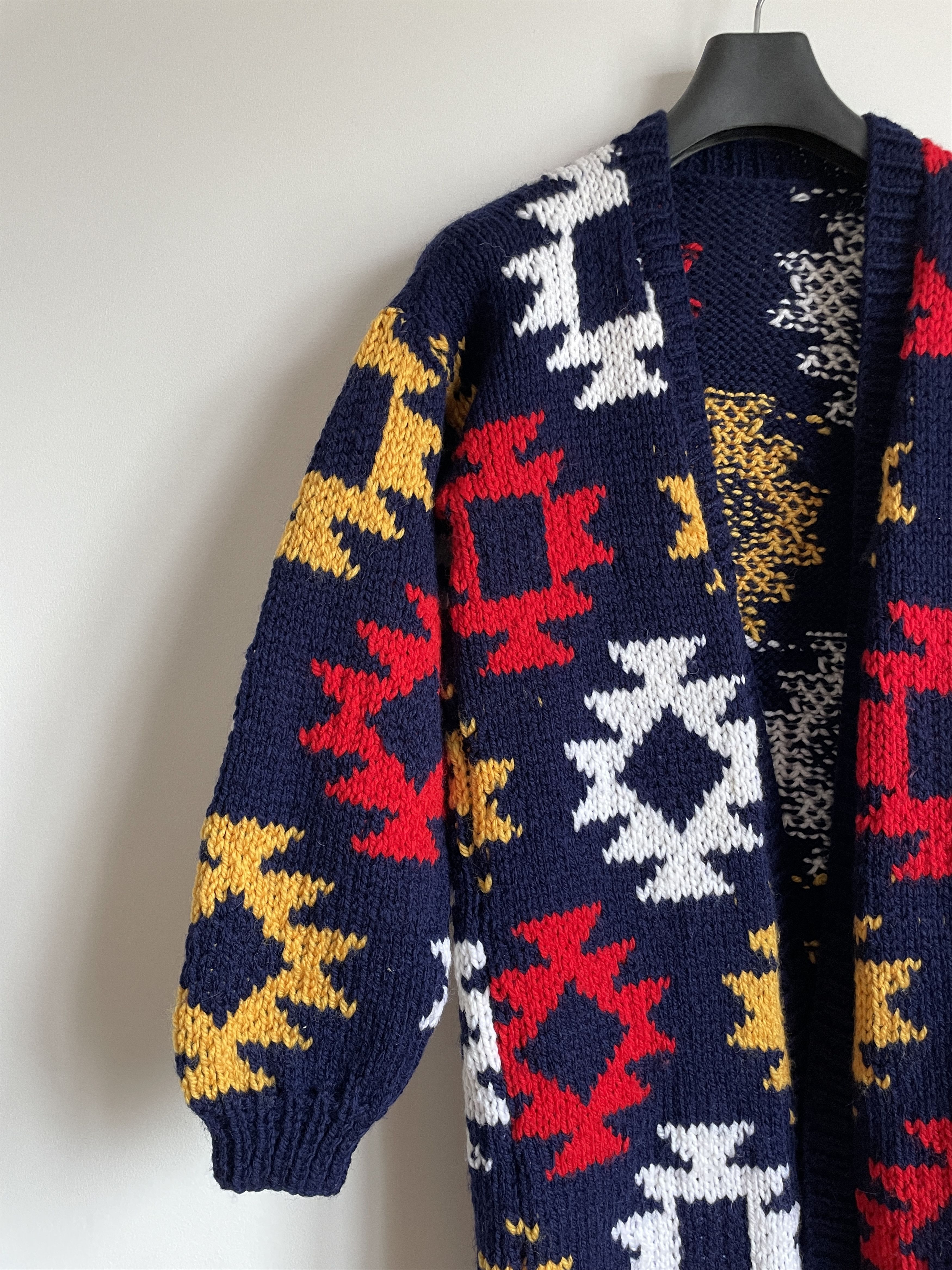 Vintage Vintage Womens Aztec Natice Wool Open Cardigan Size M Size M / US 6-8 / IT 42-44 - 5 Thumbnail