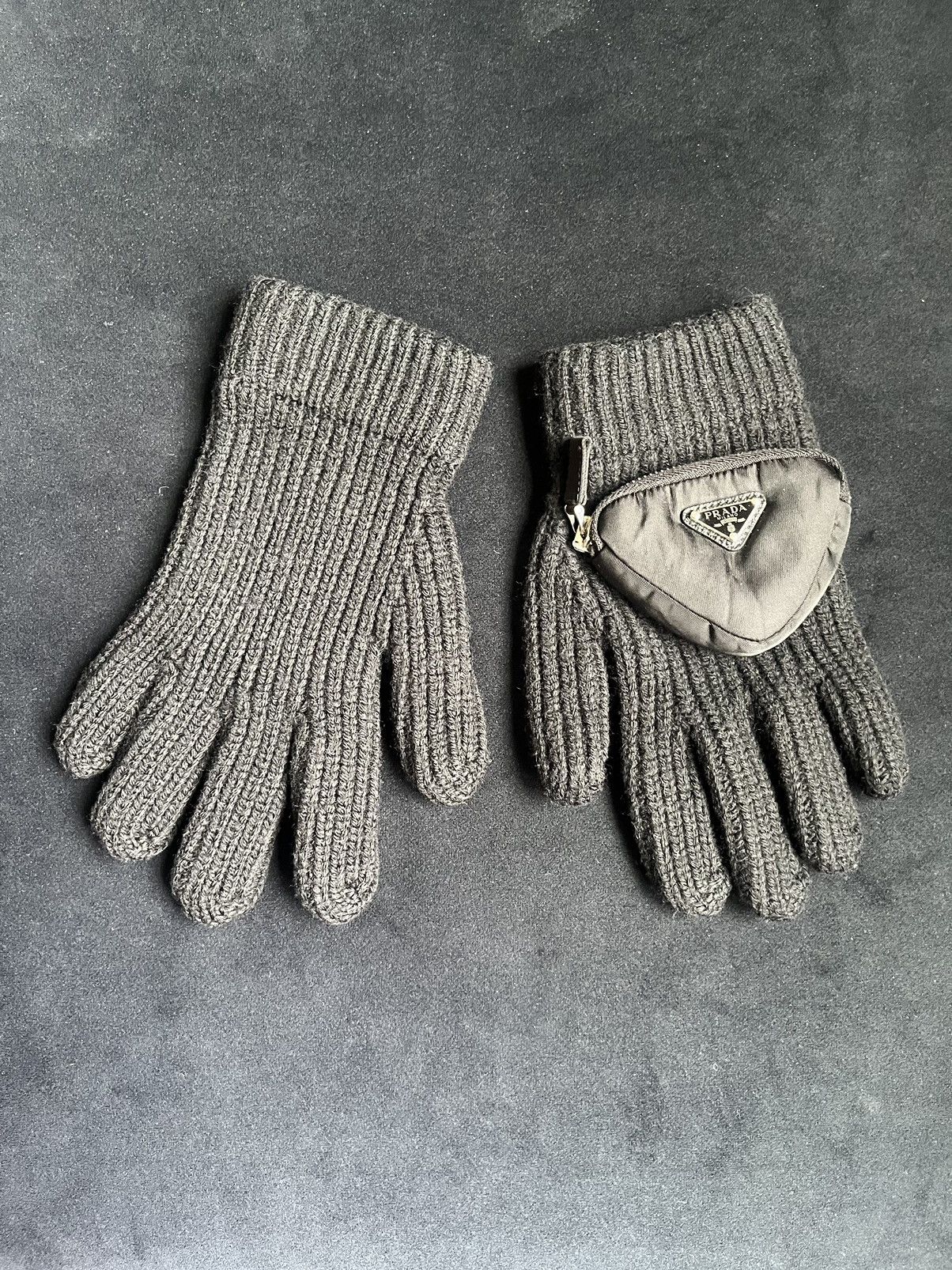 小物 PRADA argyle knit glove PRADA argyle knit glove