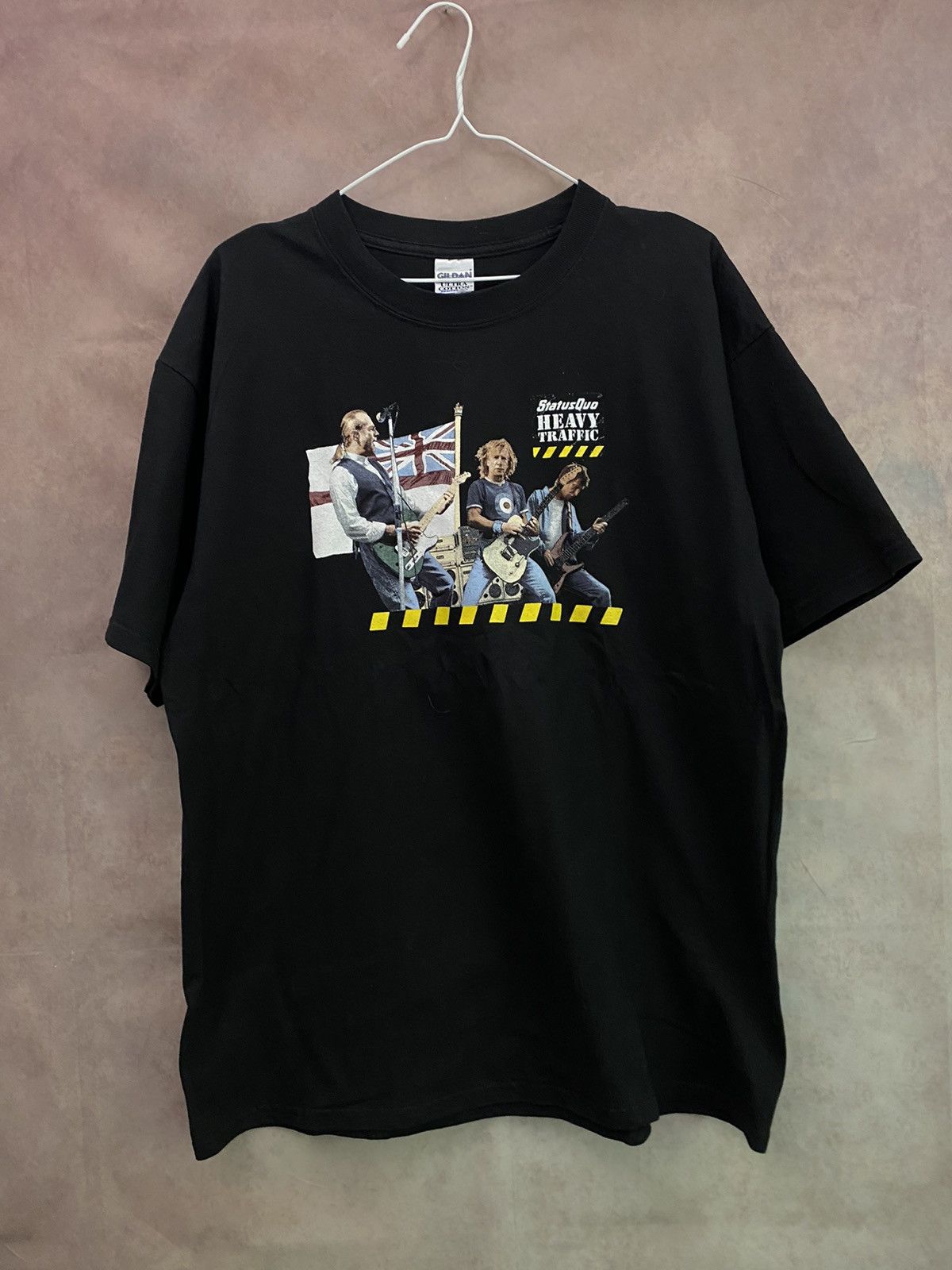 Band Tees Status Quo Memorabilia Original Heavy Traffic Tour 2003 Size US XL / EU 56 / 4 - 1 Thumbnail