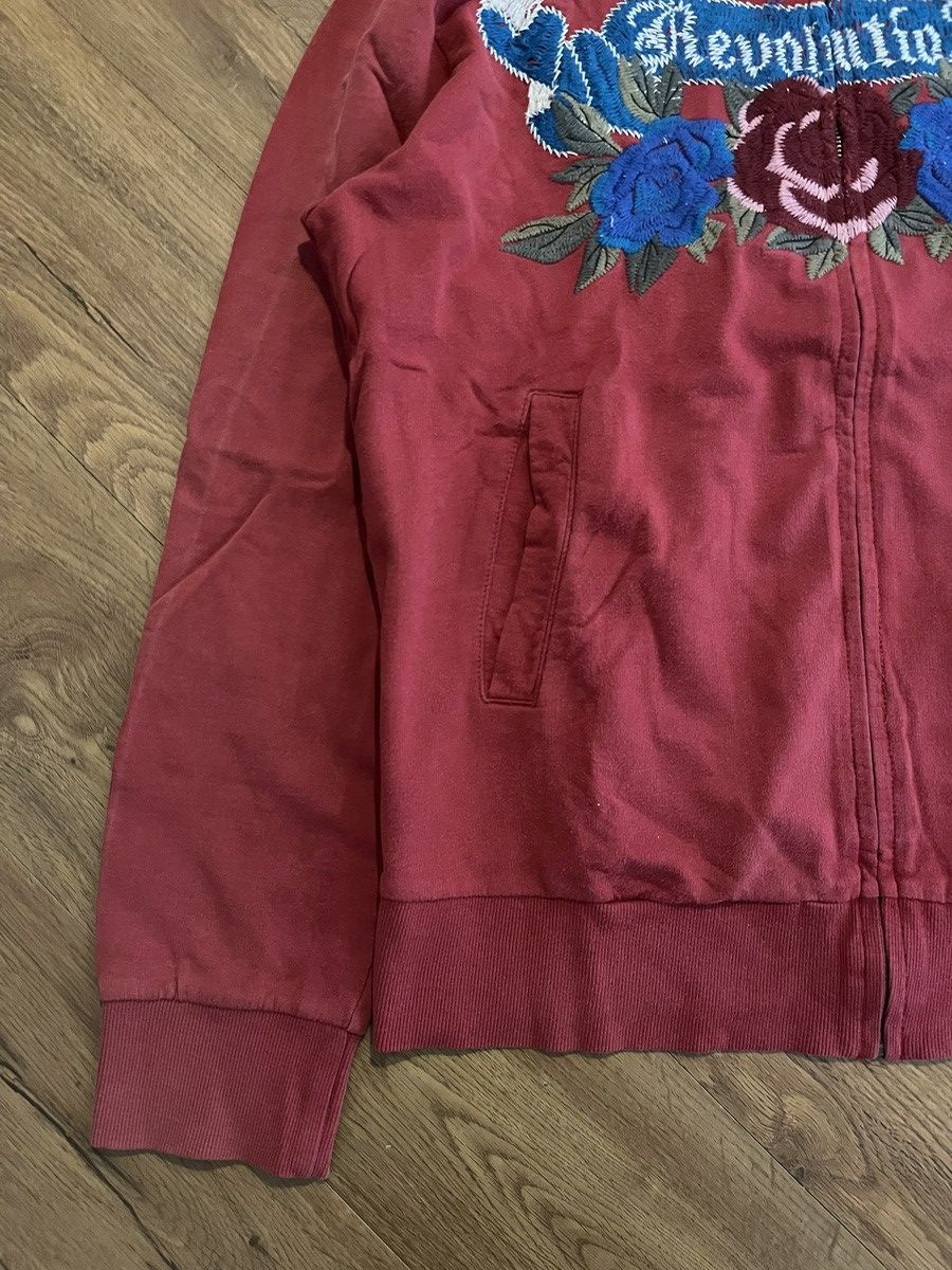 Vivienne Westwood Red Embroidered Zip Hoodie – Y2K Gothic Rose Graphic Size US XL / EU 56 / 4 - 5 Thumbnail