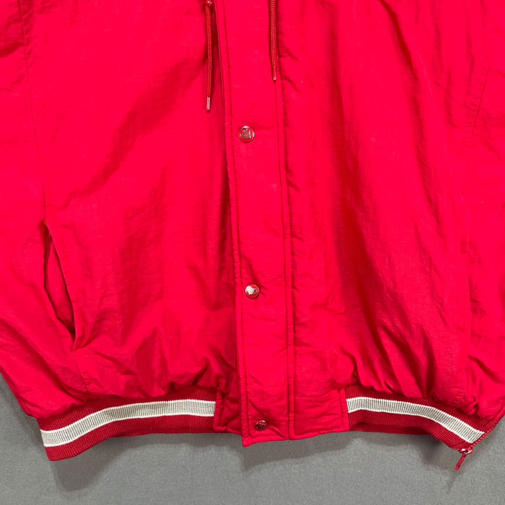Vintage VINTAGE Hawk Activewear Sports San Francisco 49ers Hooded Jacket XL Red Puffer Jacket Mens Size US XL / EU 56 / 4 - 5 Thumbnail