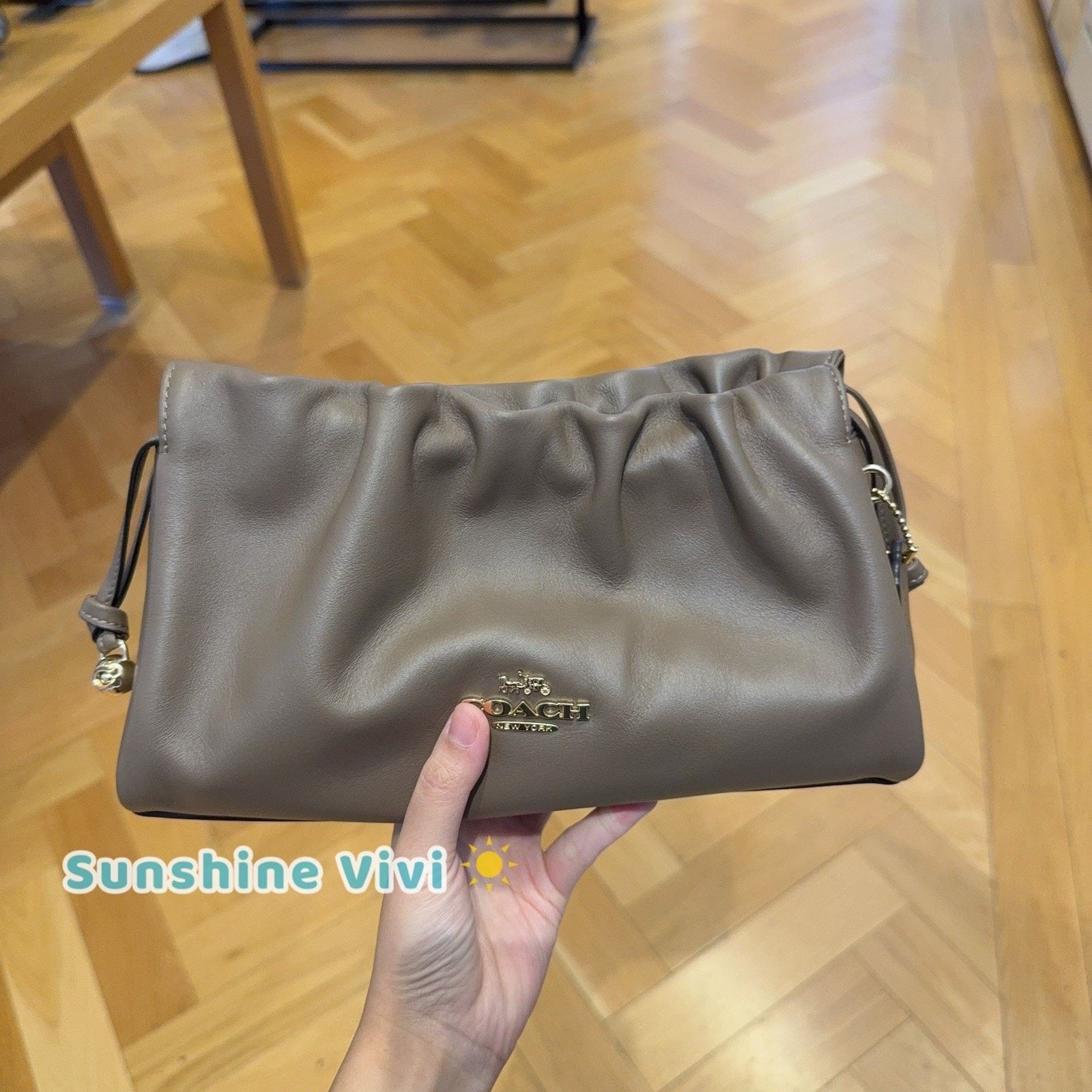Coach NWT Coach Faye Shoulder Bag CV529 Leather Gold/Dark Stone Size ONE SIZE - 1 Thumbnail