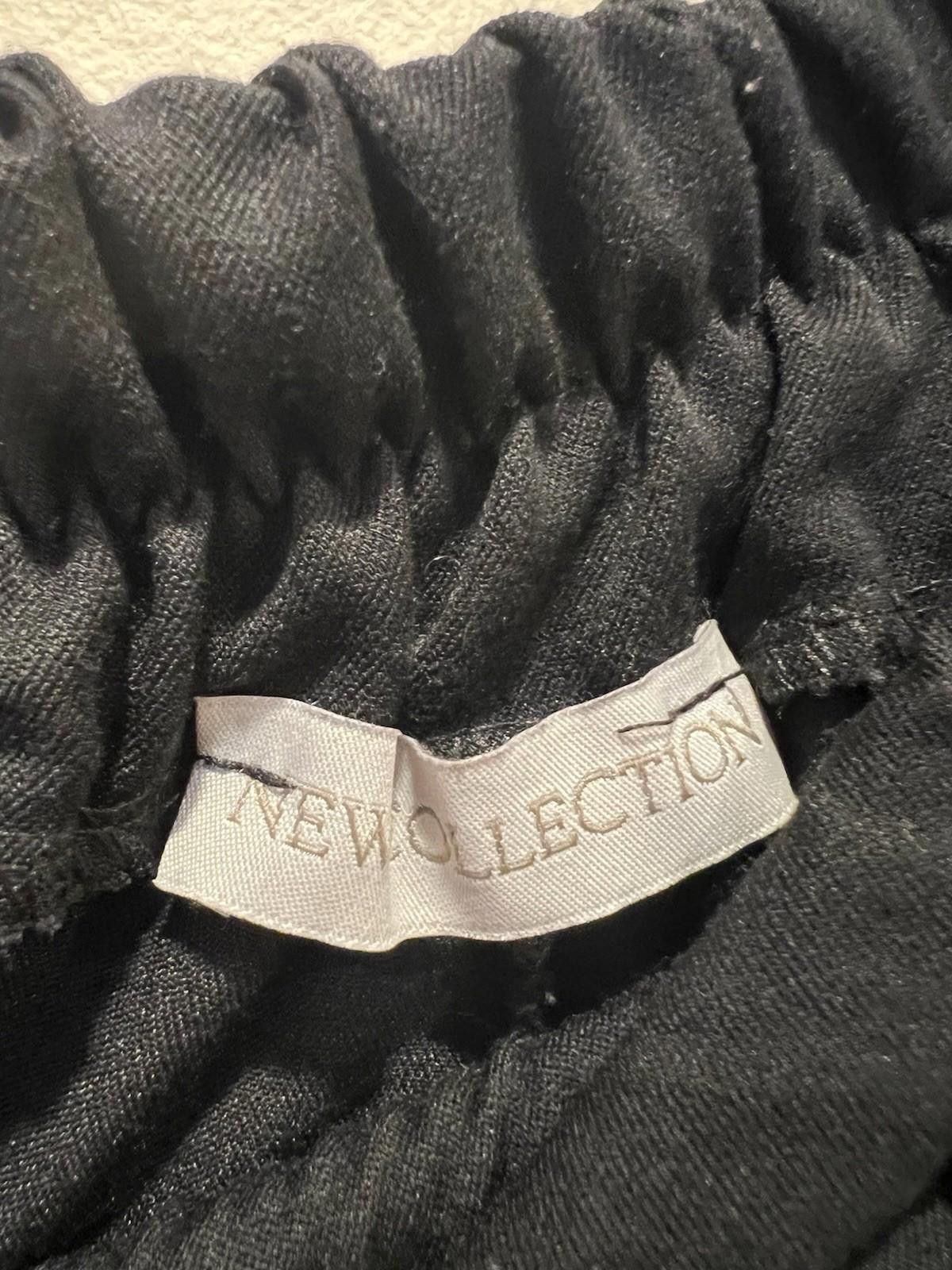 Other New Collection Black Cargo Jogger Pants Elastic Waist Womens Size 32" / US 10 / IT 46 - 3 Thumbnail