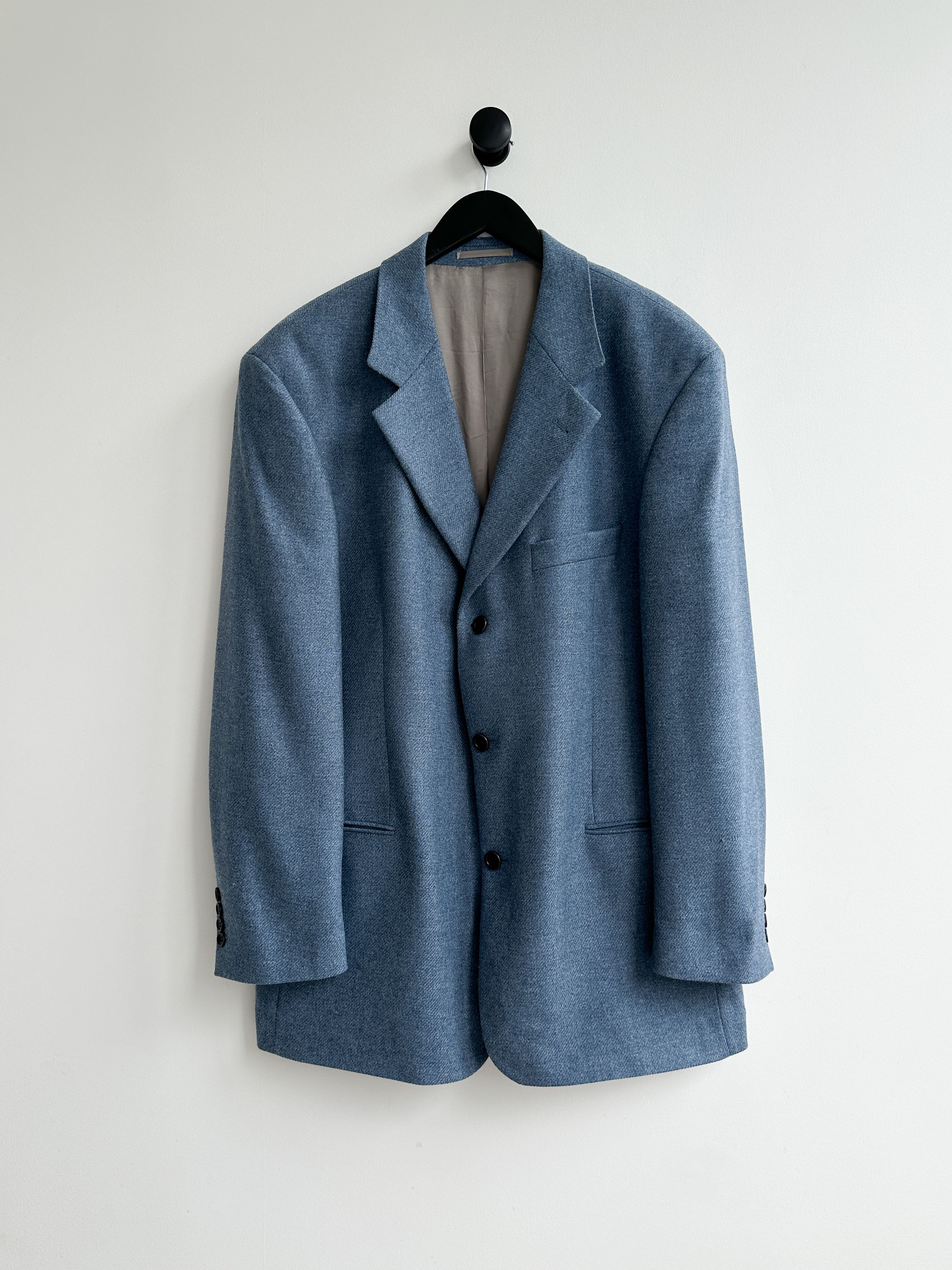 Hugo Boss Vintage Hugo Boss Loro Piana Blue Blazer Size 48R - 1 Thumbnail