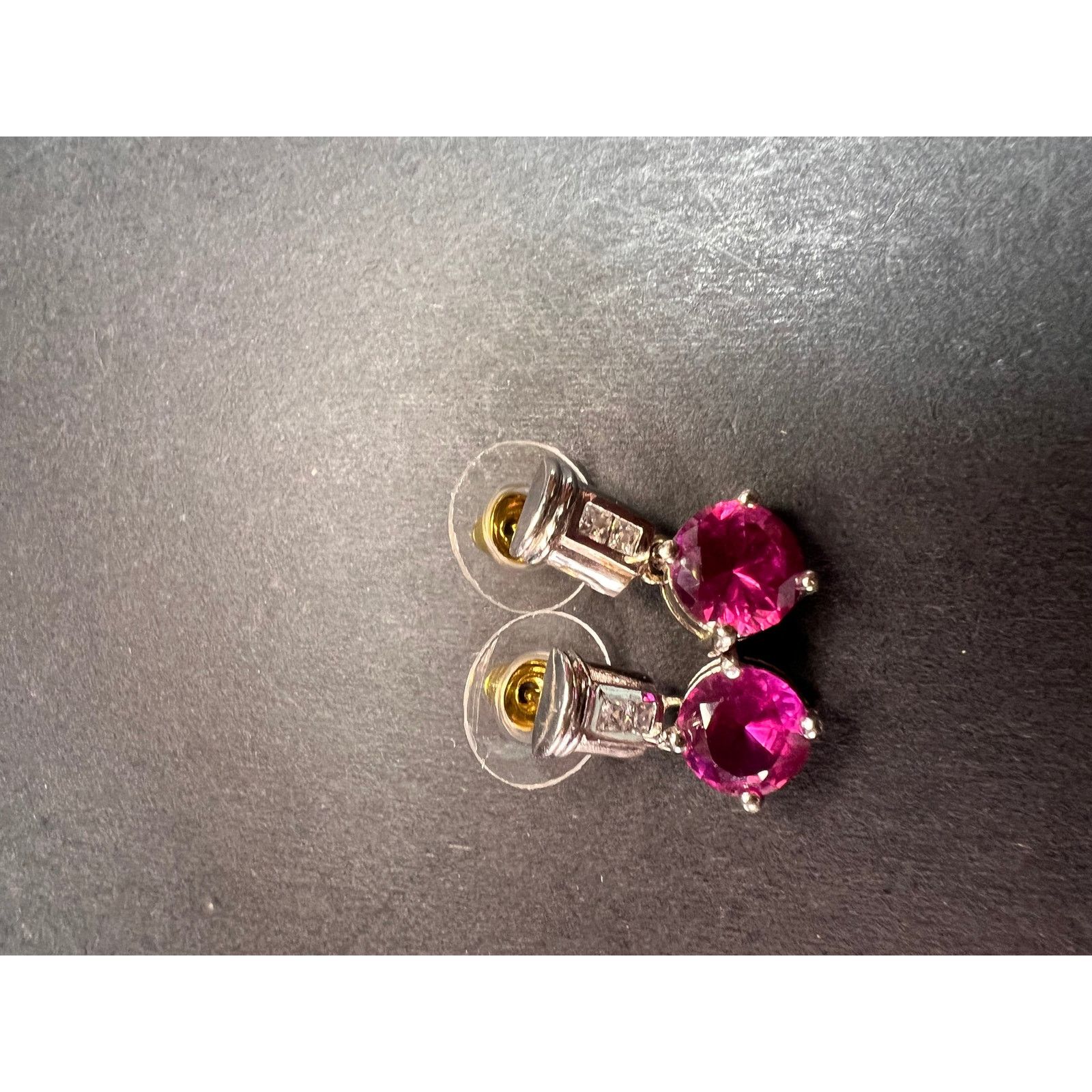 Other Lab purple sapphire and topaz sterling silver earrings Size ONE SIZE - 11 Thumbnail